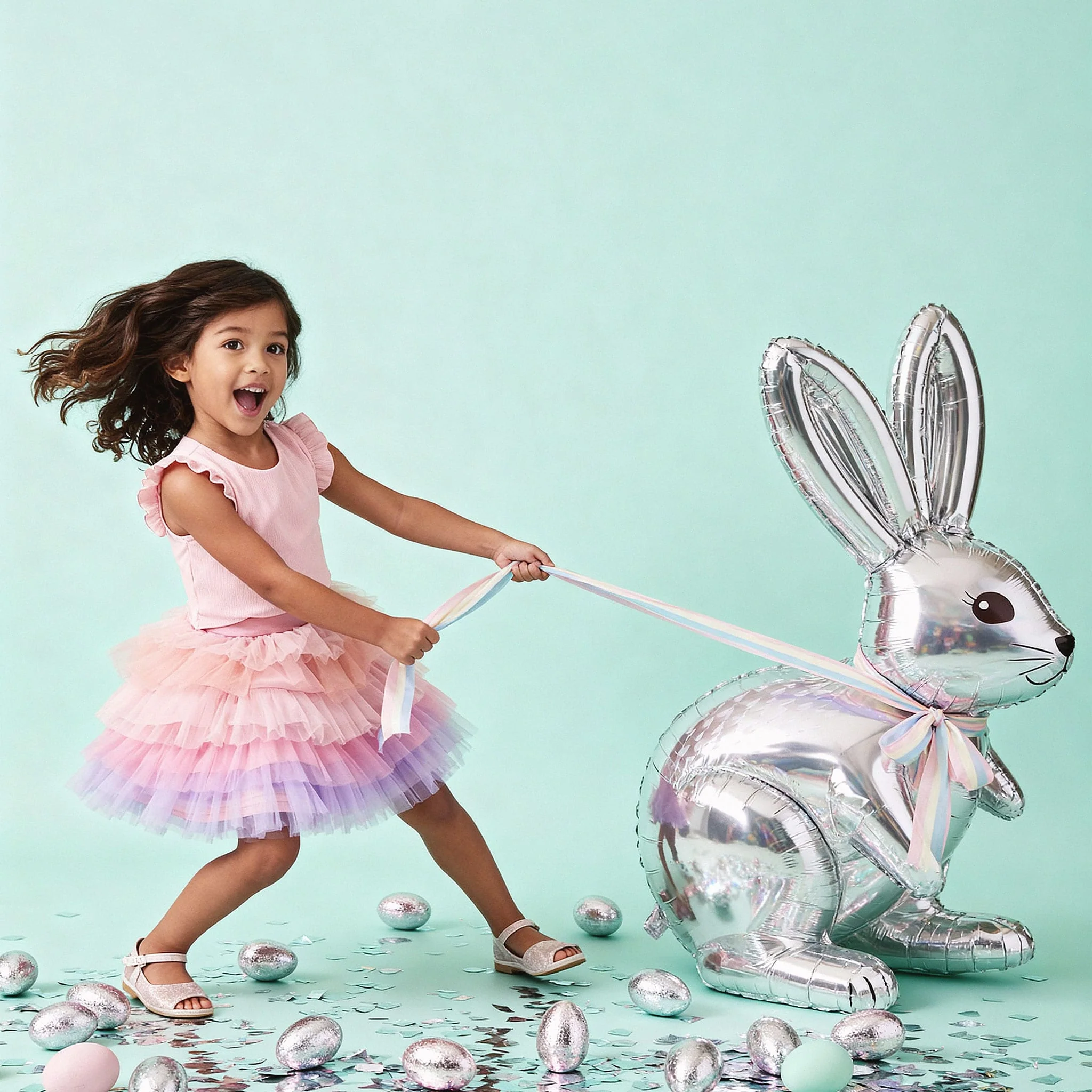 Robe Tulle Rose 3-6ans - Image 8