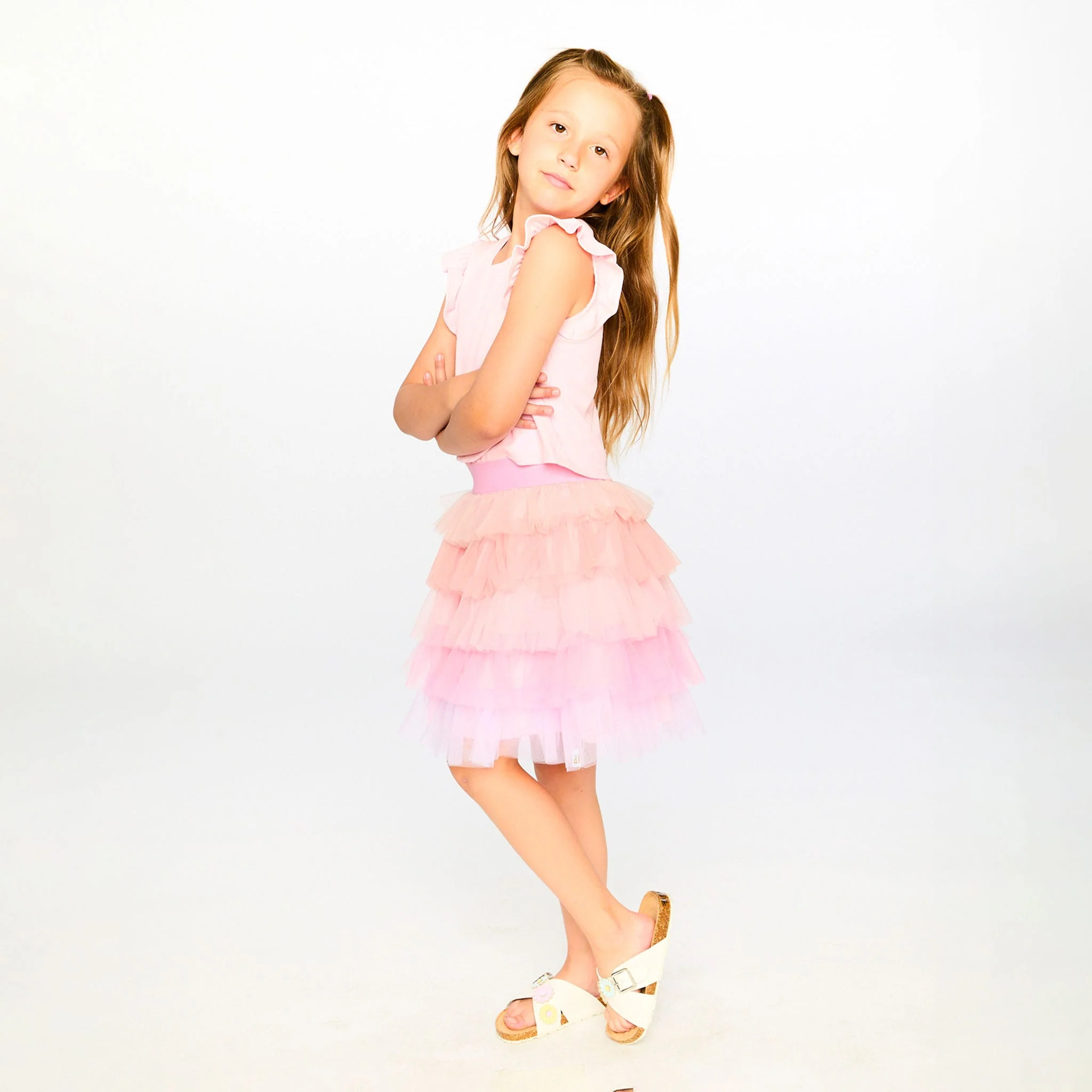 Robe Tulle Rose 7-10ans - Image 6