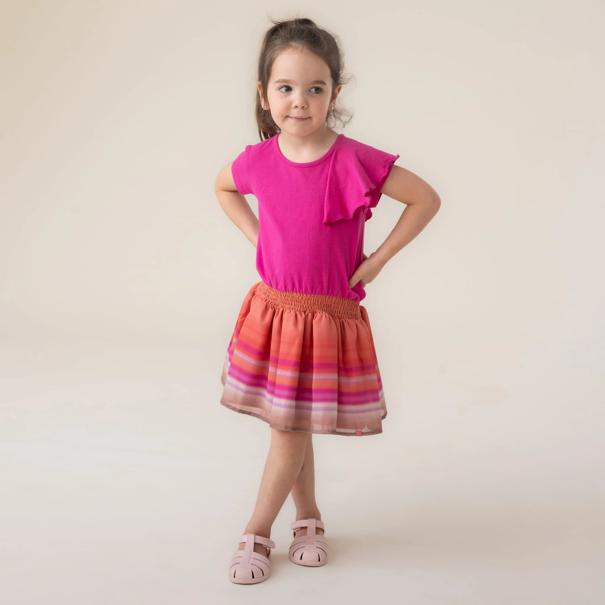Robe Volants Fleurs 2-12ans - Image 2