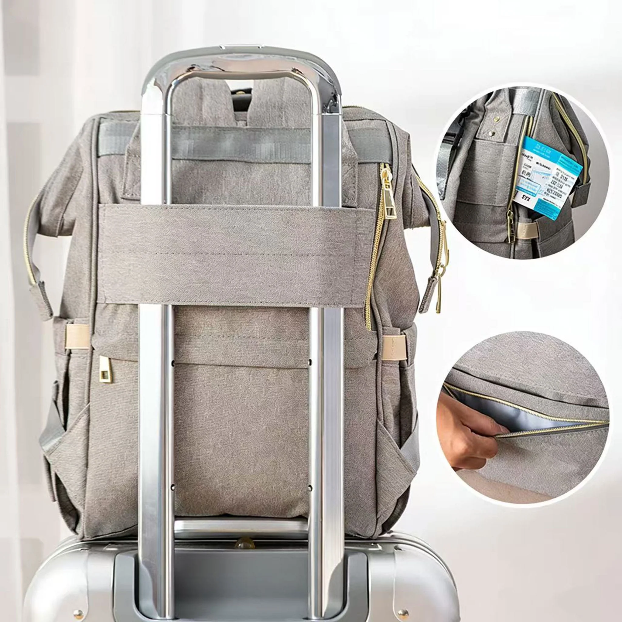 Sac À Couche À Dos Gris - Image 8