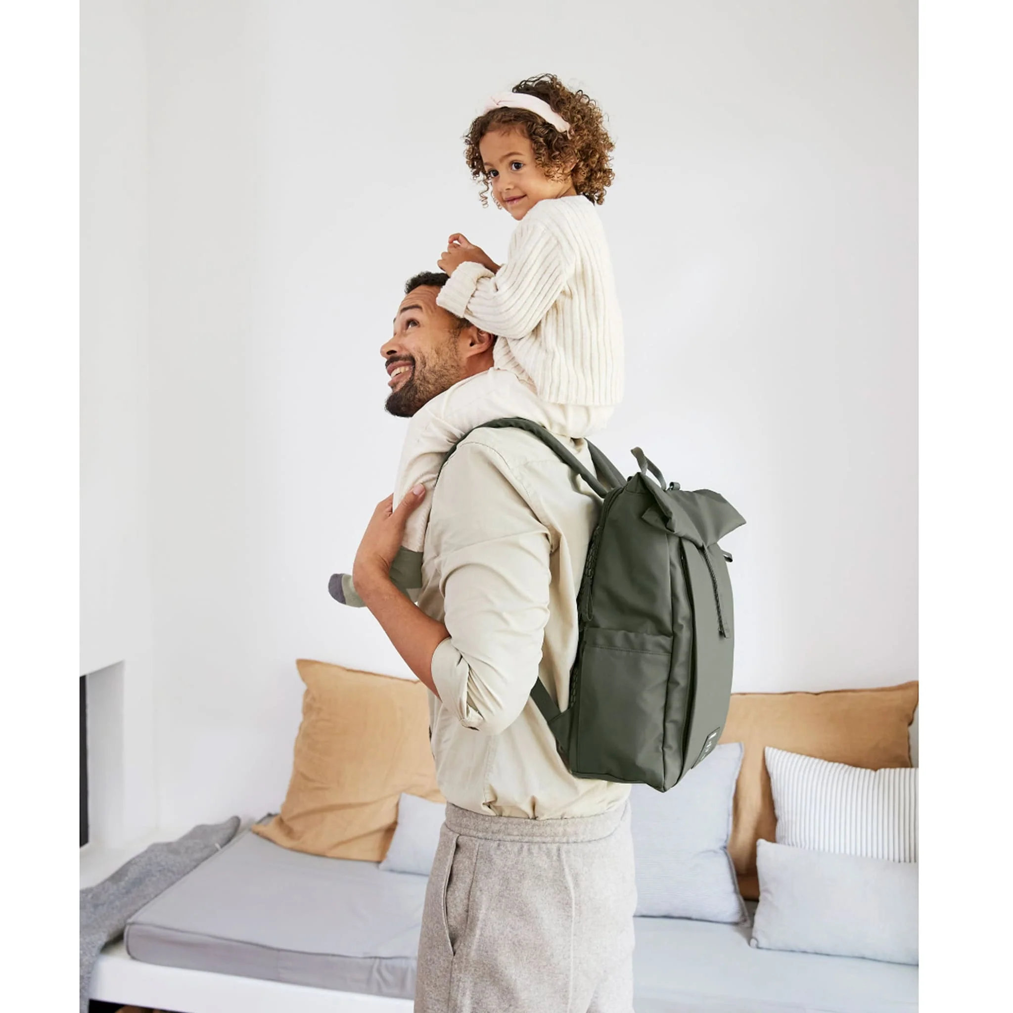 Sac à Couches à Dos Rolltop - Olive - Image 8