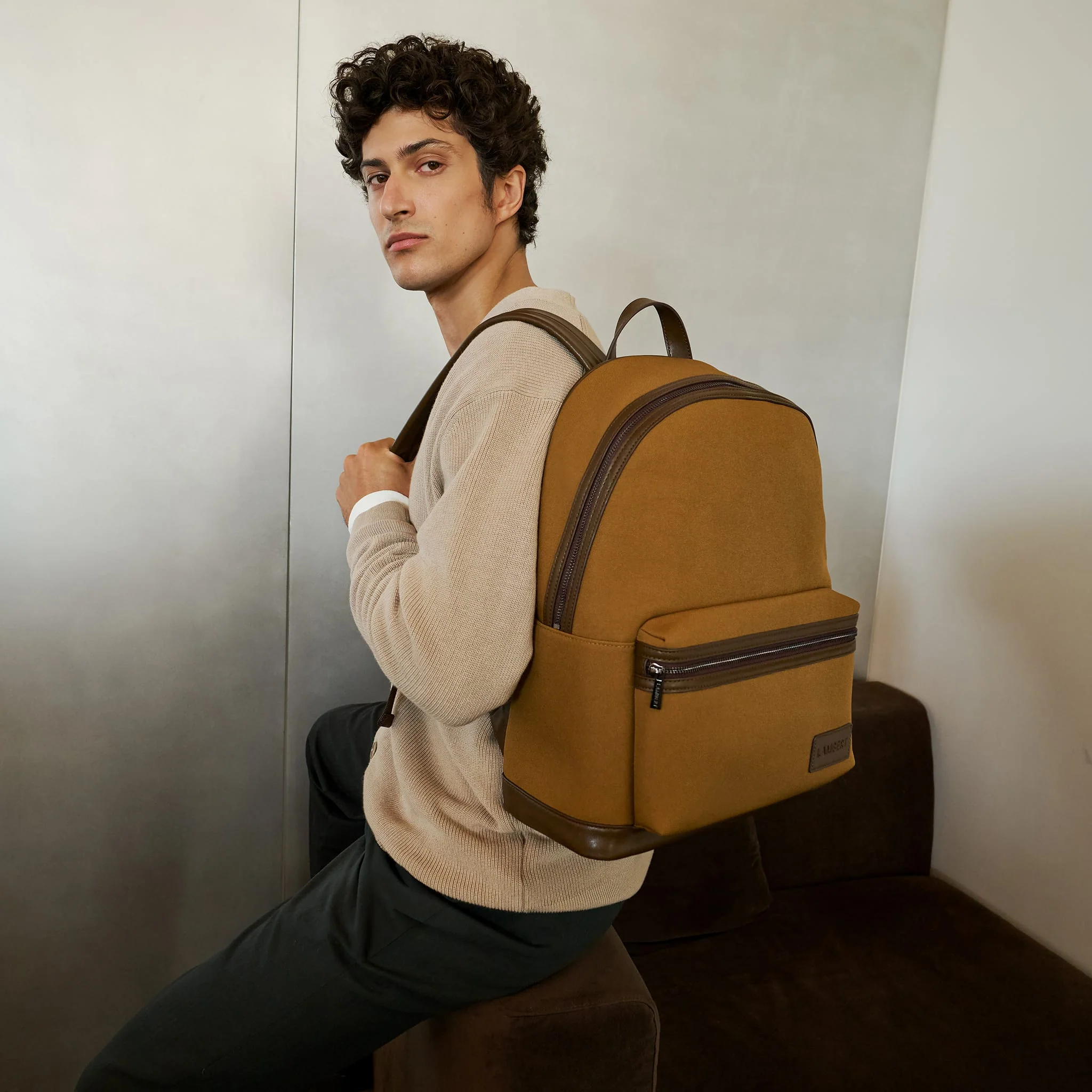 Sac Ă dos Logan Canvas - Ocre - Image 2
