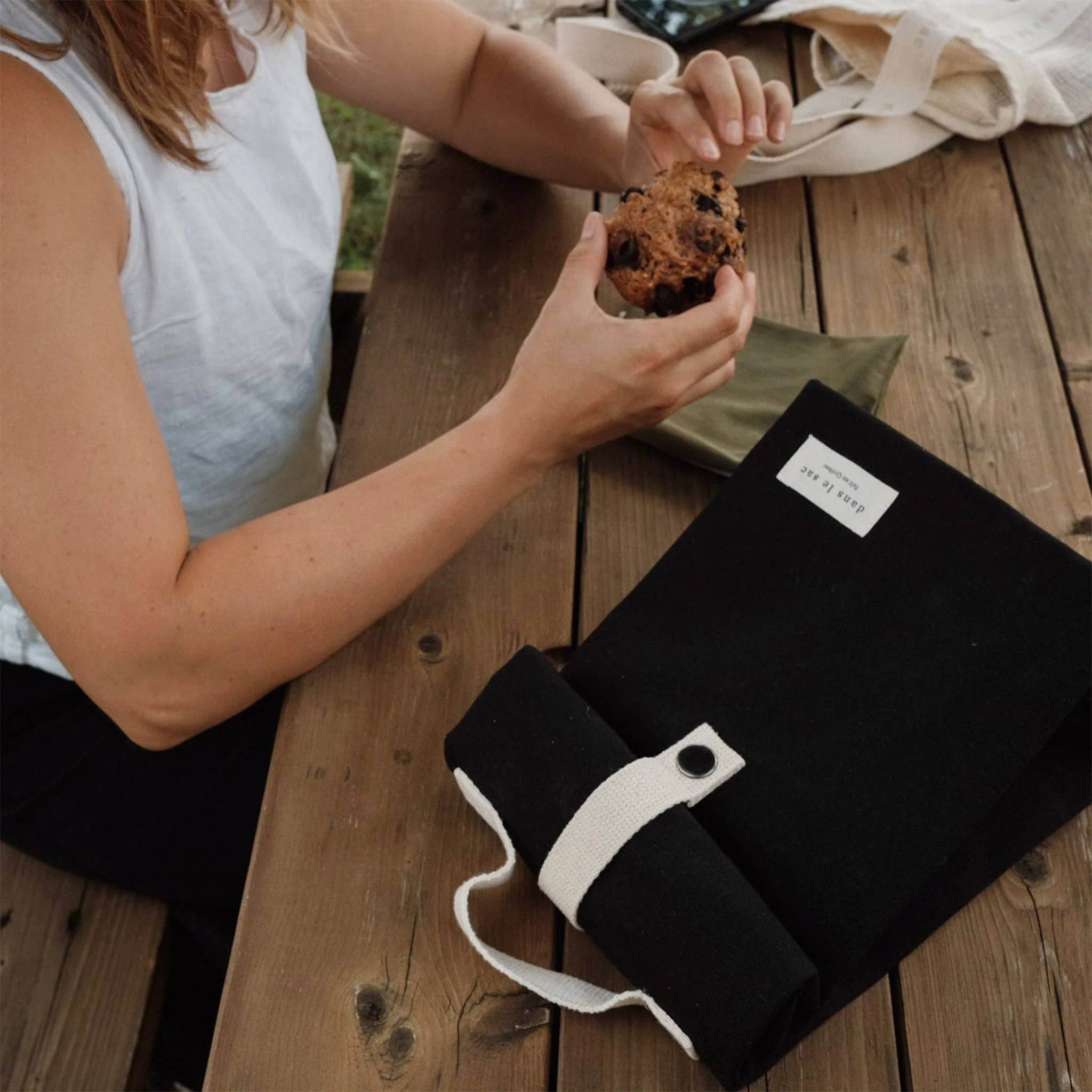 Sac Ă lunch - Noir/Beige - Image 2