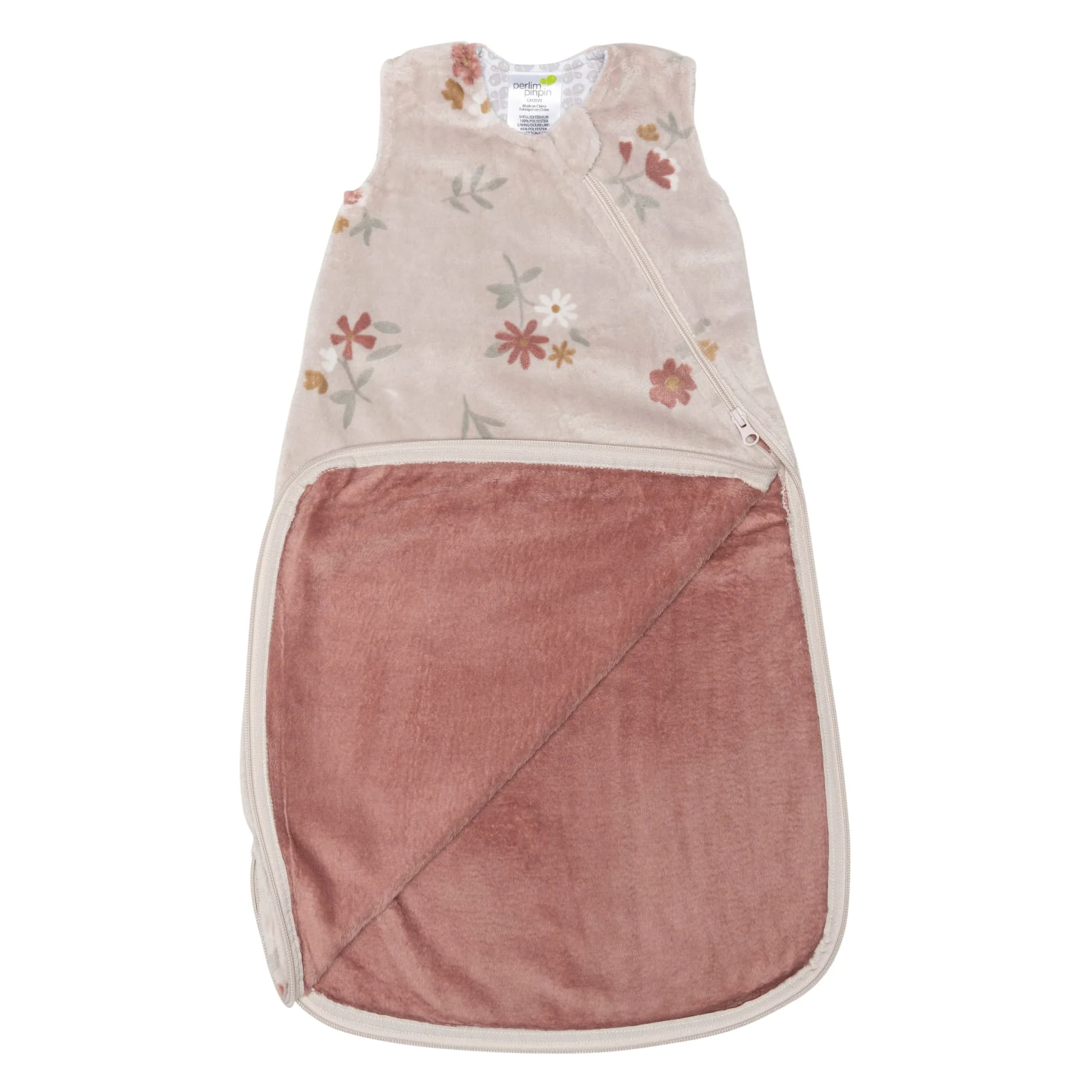 Sac de Nuit Peluche 0-36mois - Fleurs - Image 3