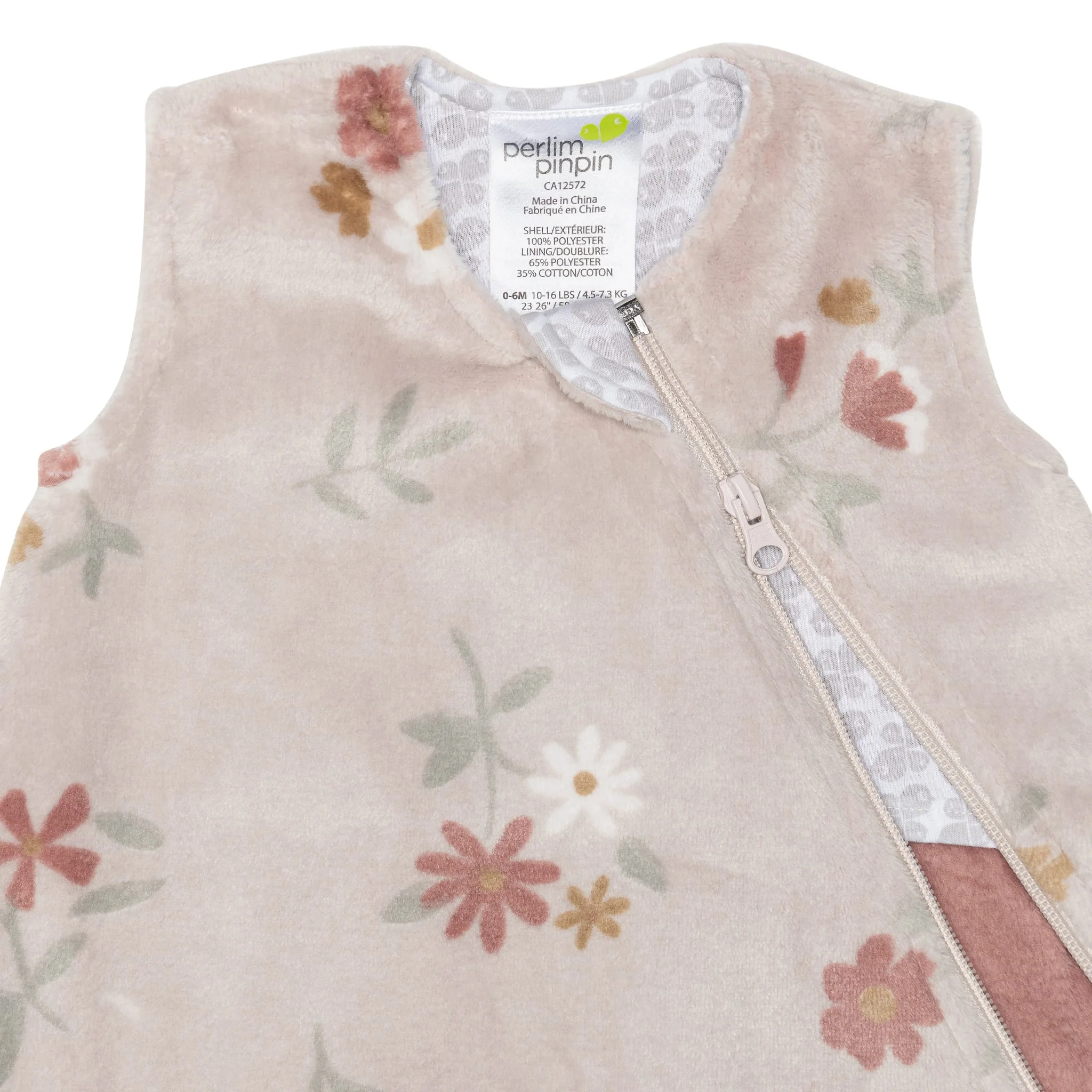 Sac de Nuit Peluche 0-36mois - Fleurs - Image 5