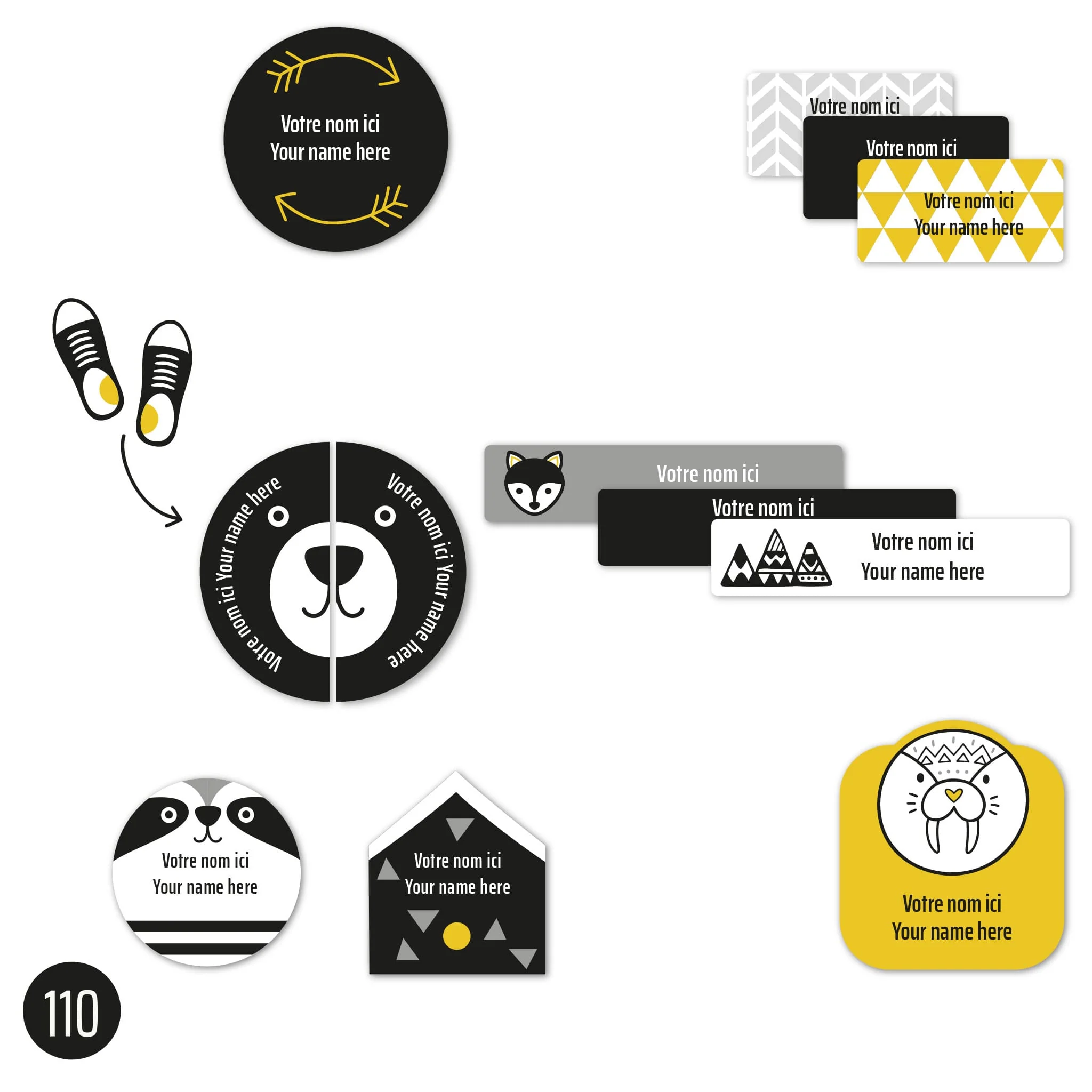 Étiquettes Garderie - Scandinave