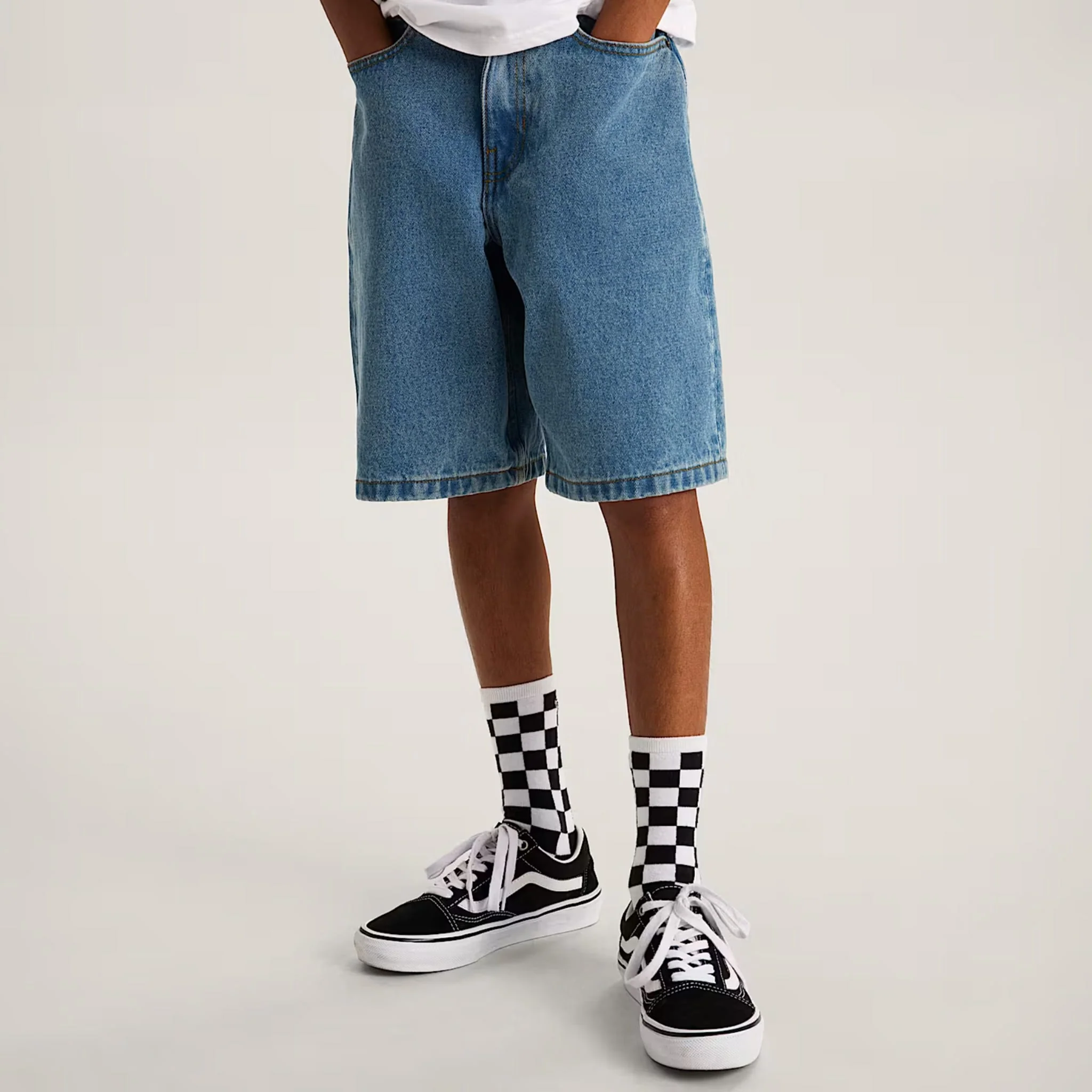 Short Denim Check-5 Baggy 8-16ans - Image 2