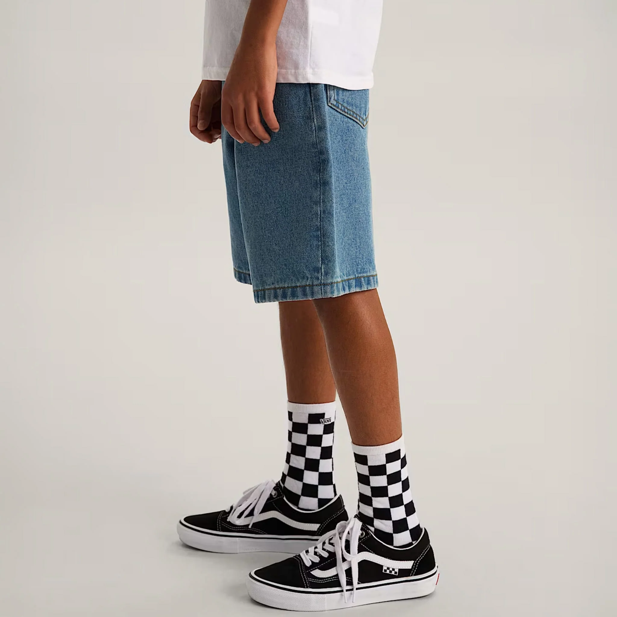 Short Denim Check-5 Baggy 8-16ans - Image 4