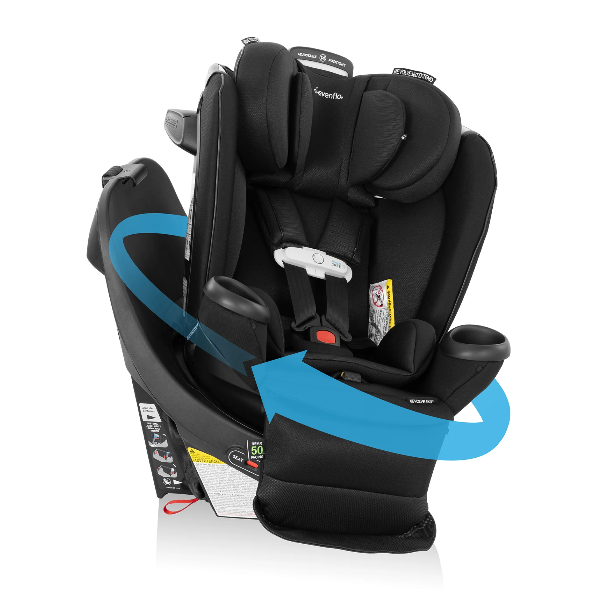 Siège d’auto Rotatif tout-en-un Gold Revolve360 Extend avec SensorSafe - Onyx