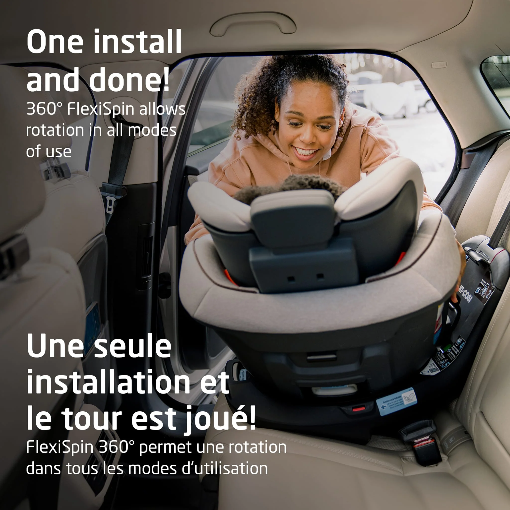 Siège d’Auto Tout-en-un Rotatif Andi 360°- Designer Noir - Image 11