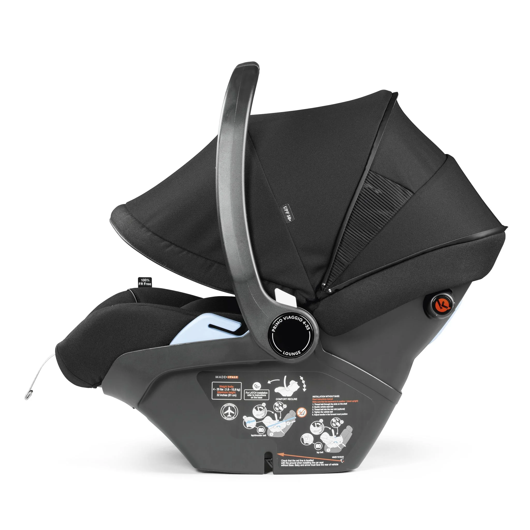 Siège d'Auto Primo Viaggio Lounge 4-35lb - Noir - Image 7
