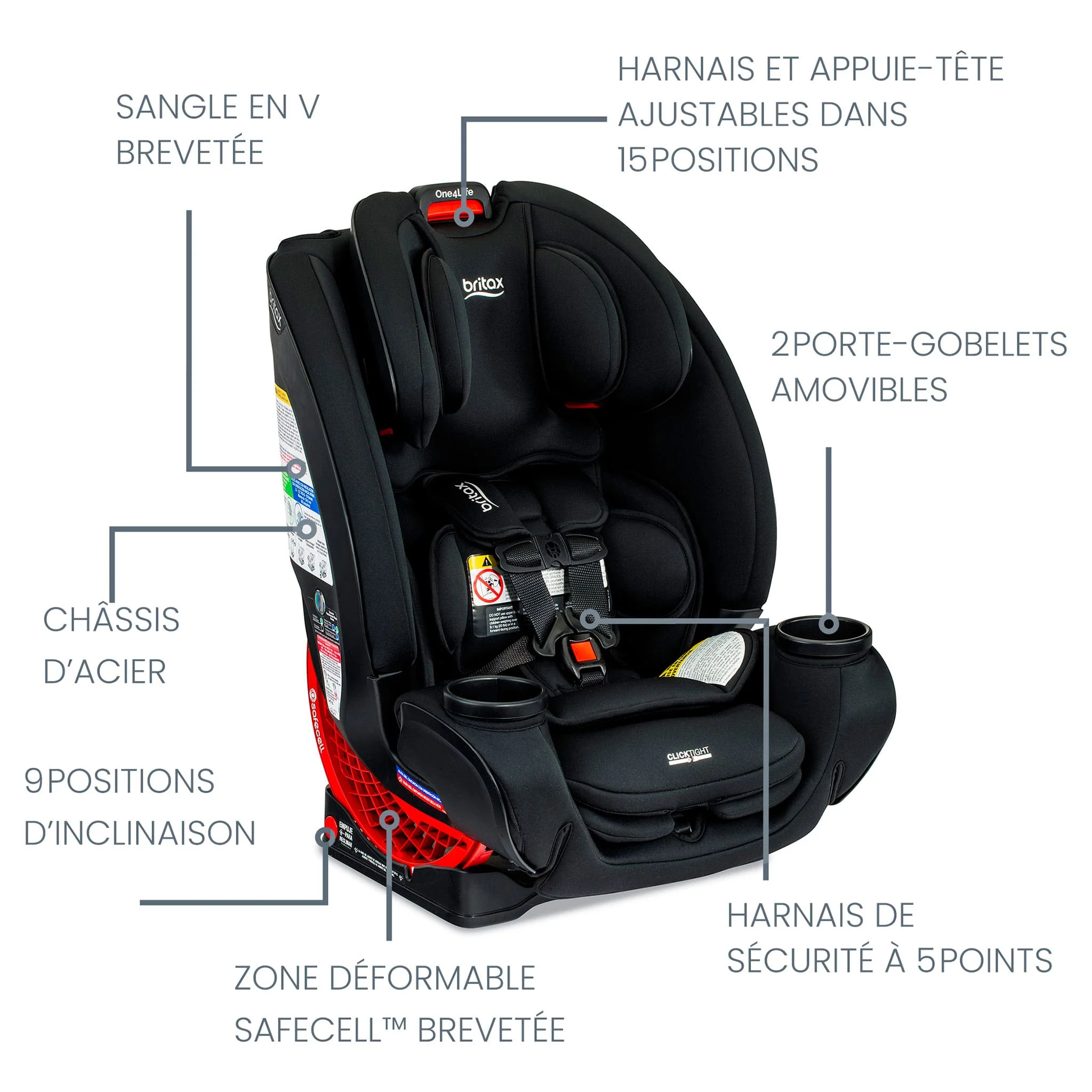 Siège d'Auto One4Life - Onyx - Image 11