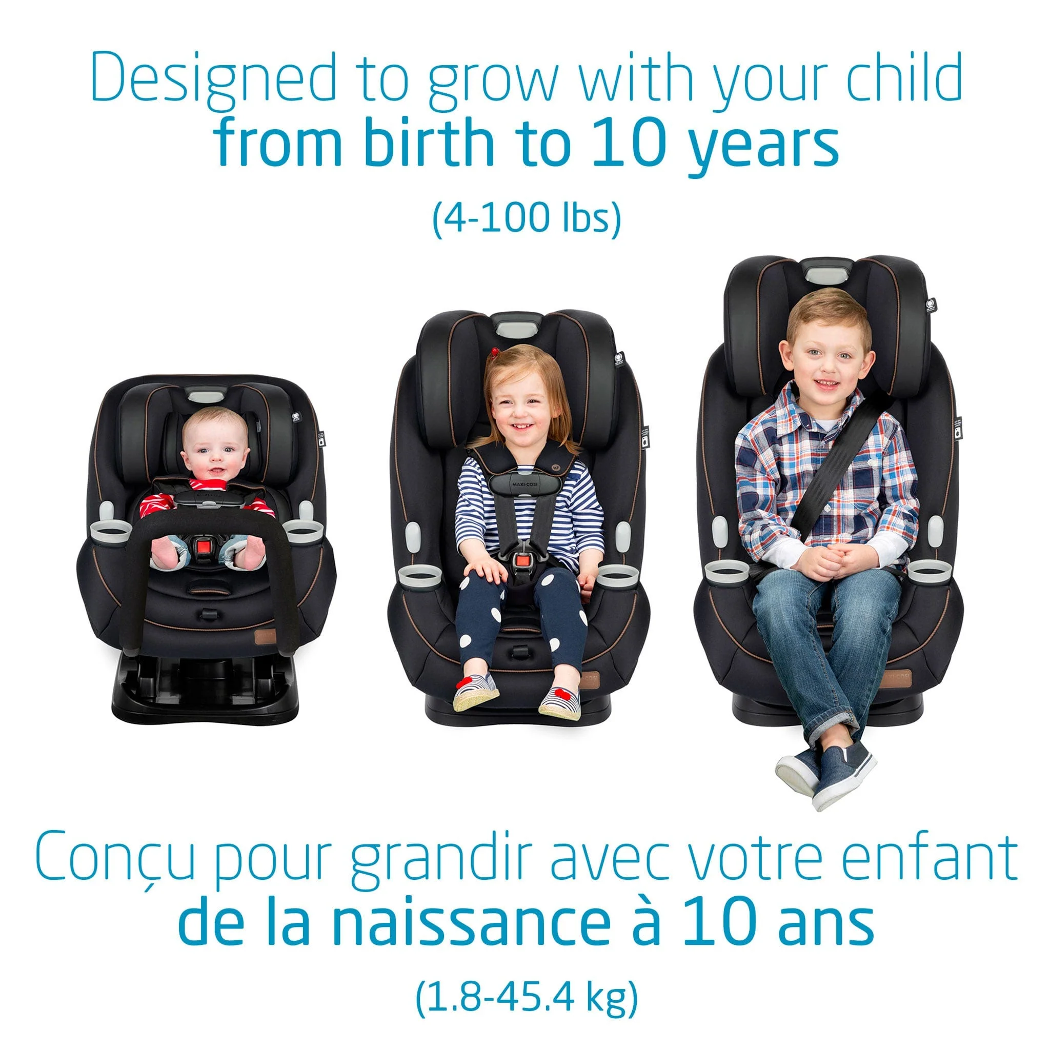 Siège d'Auto Pria All-in-one 4-100lb - Designer Noir - Image 2