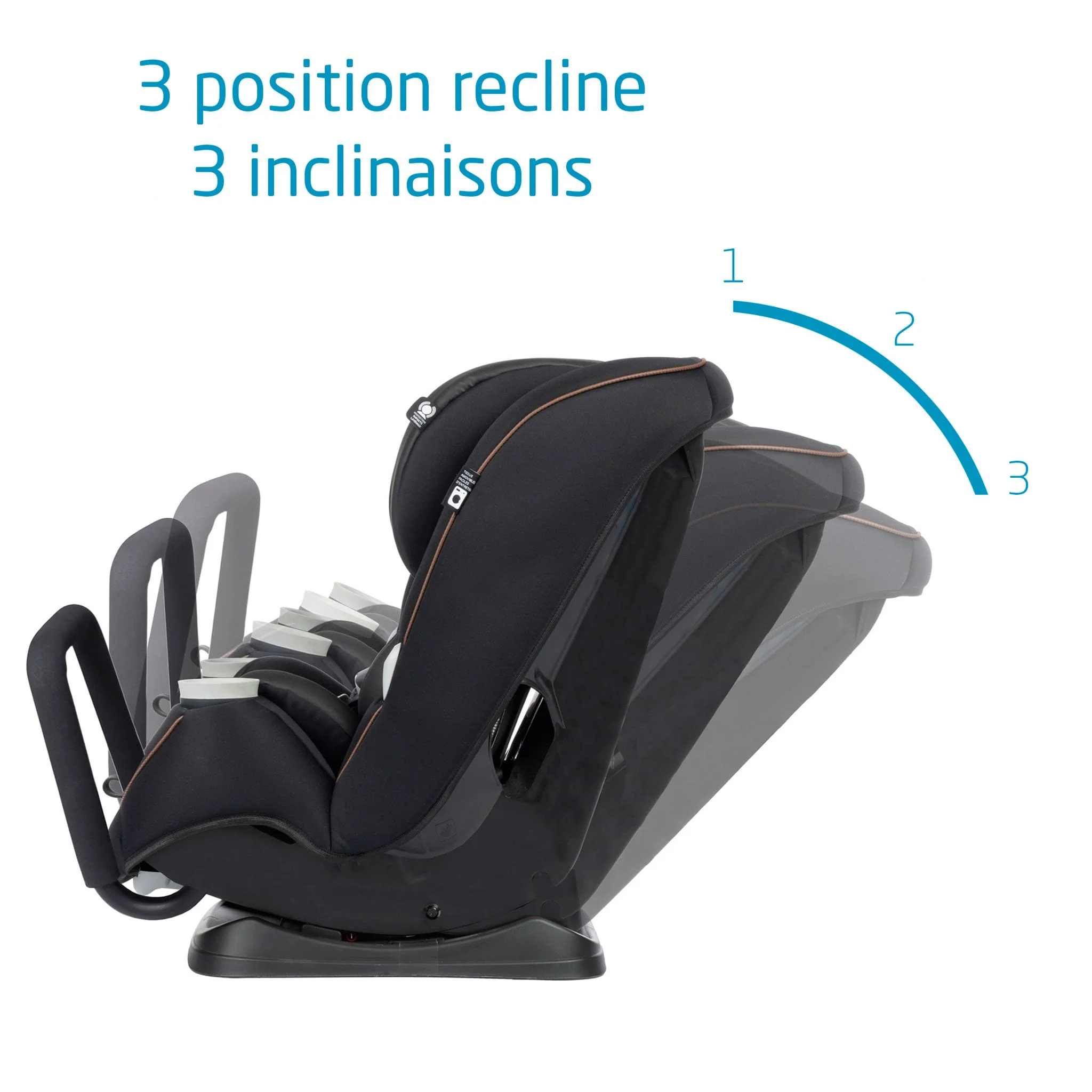 Siège d'Auto Pria All-in-one 4-100lb - Designer Noir - Image 8