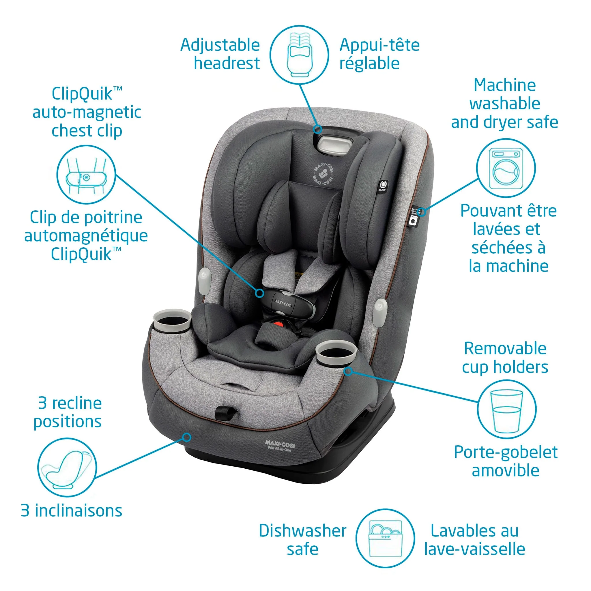Siège d'Auto Pria All-in-one 4-100lb - Urban Wonder - Image 3