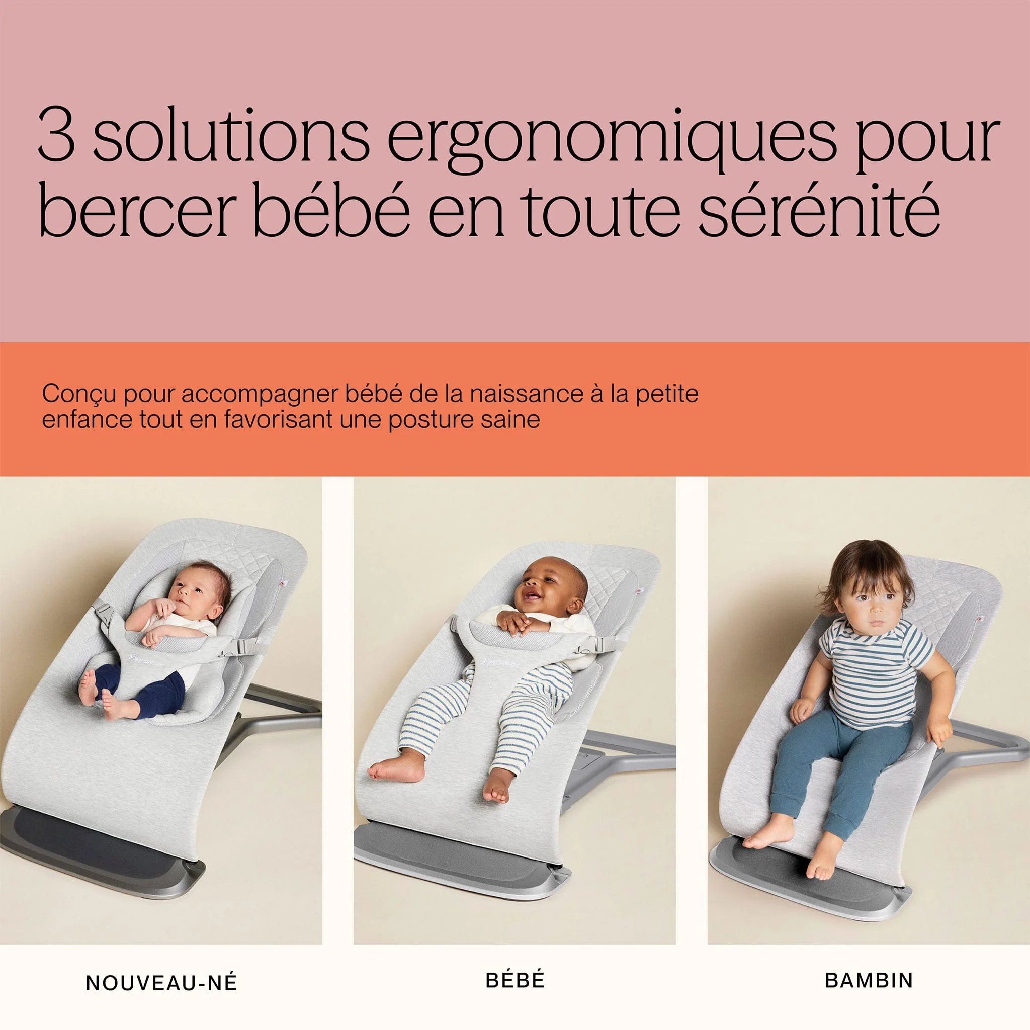 Siège Berçant Evolve 3-en-1 - Gris Pâle - Image 10
