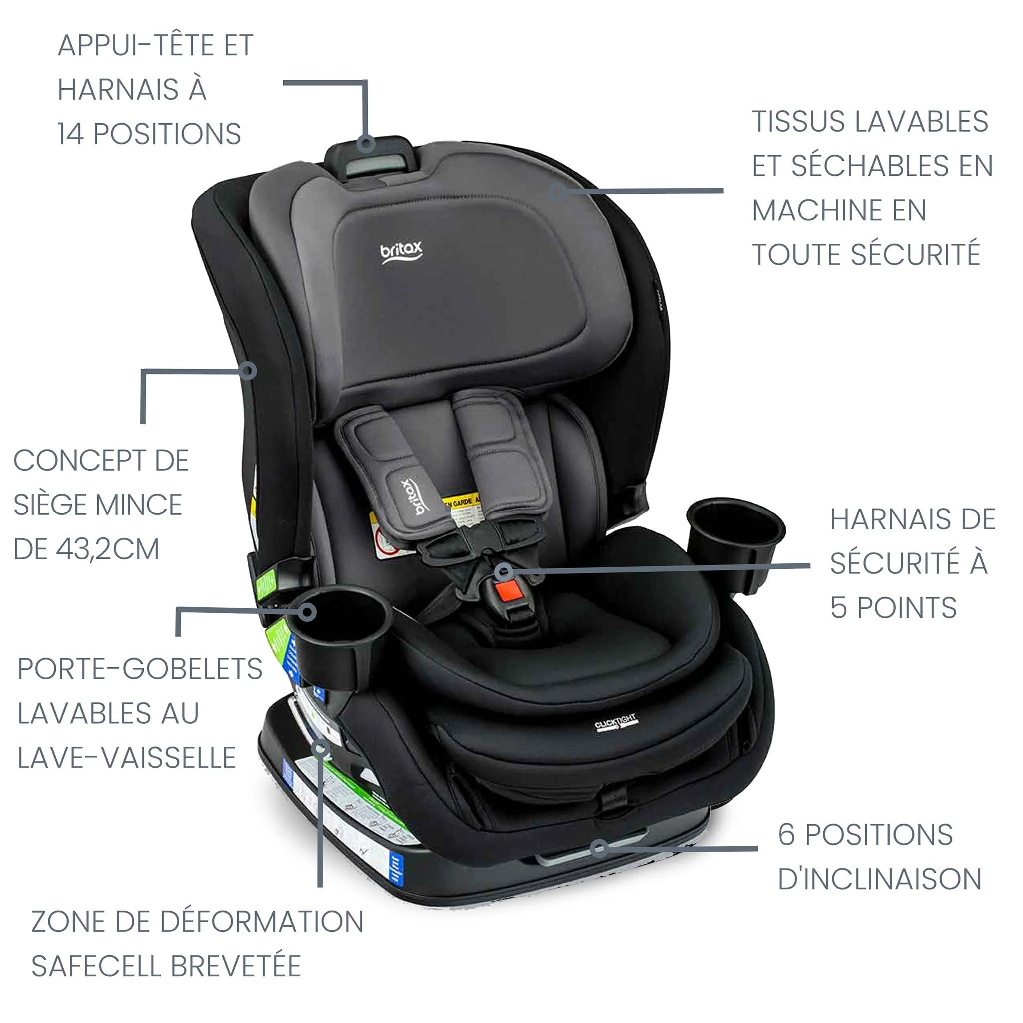 Siège d'Auto 5-65lb Poplar™ - Onyx - Image 16