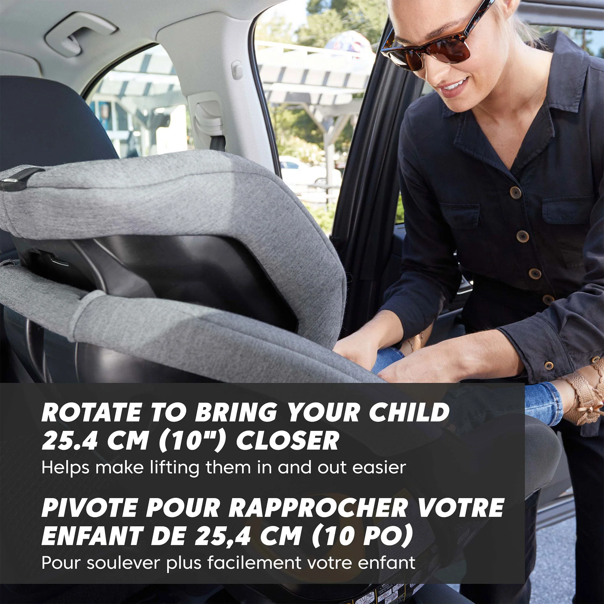 Siège d'Auto City Turn™ Rotating Convertible 4-65lb - Onyx Noir - Image 3