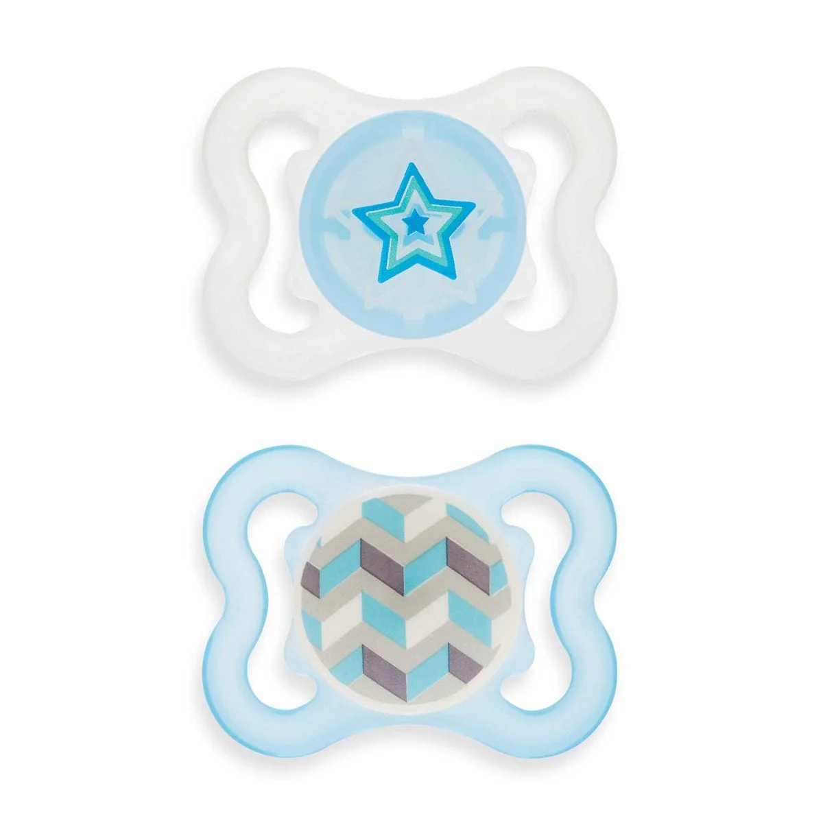 Suce Orthodontique (2) Mini Air pour Peau Sensible 0-6mois - Bleu