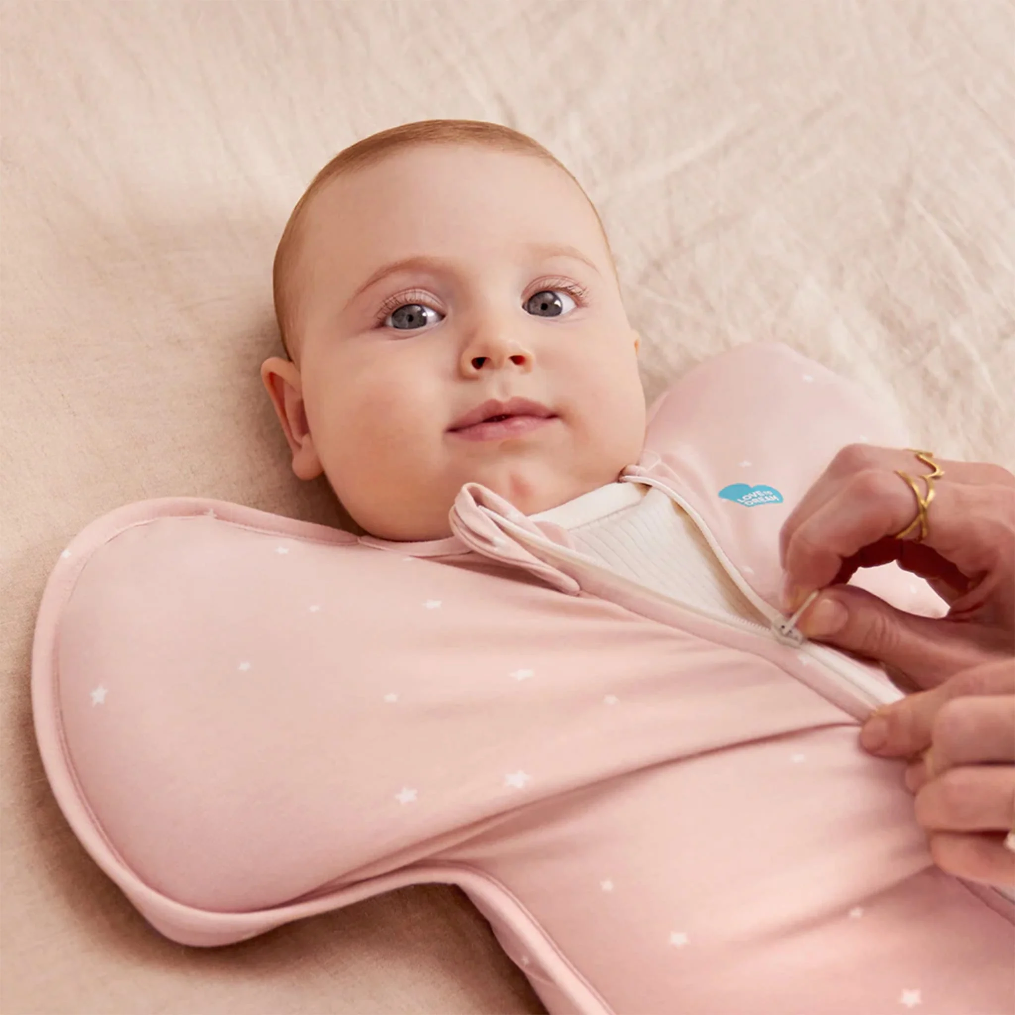 Swaddle Up Organique Small 8-13lb - Rose Étoilé - Image 5