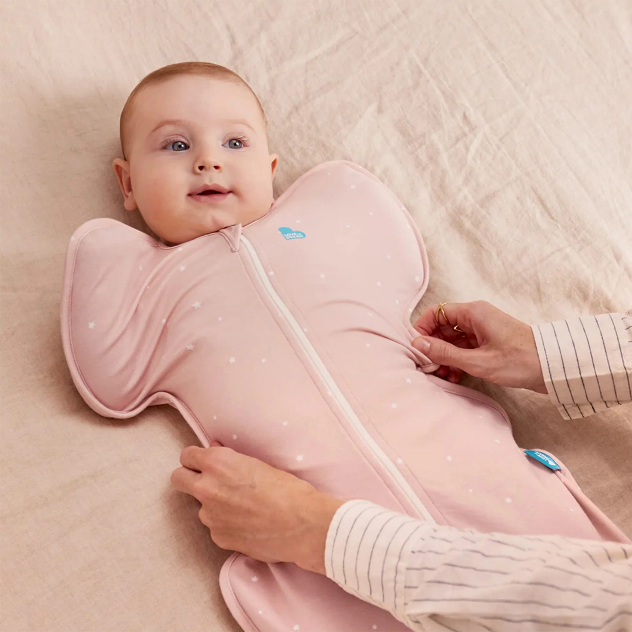 Swaddle Up Organique Small 8-13lb - Rose Étoilé - Image 7