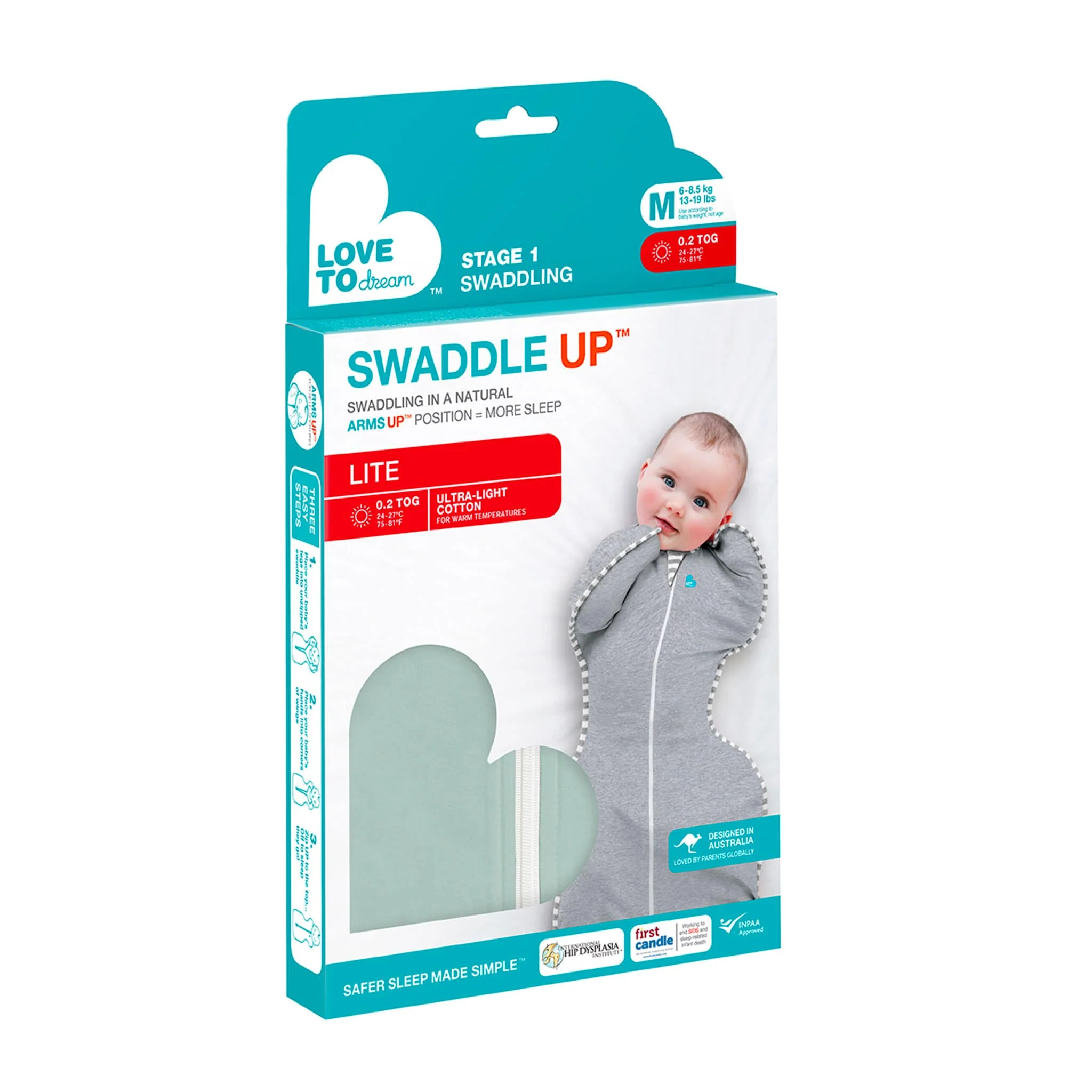 Swaddle Up Lite Medium 8-19lb - Olive - Image 6