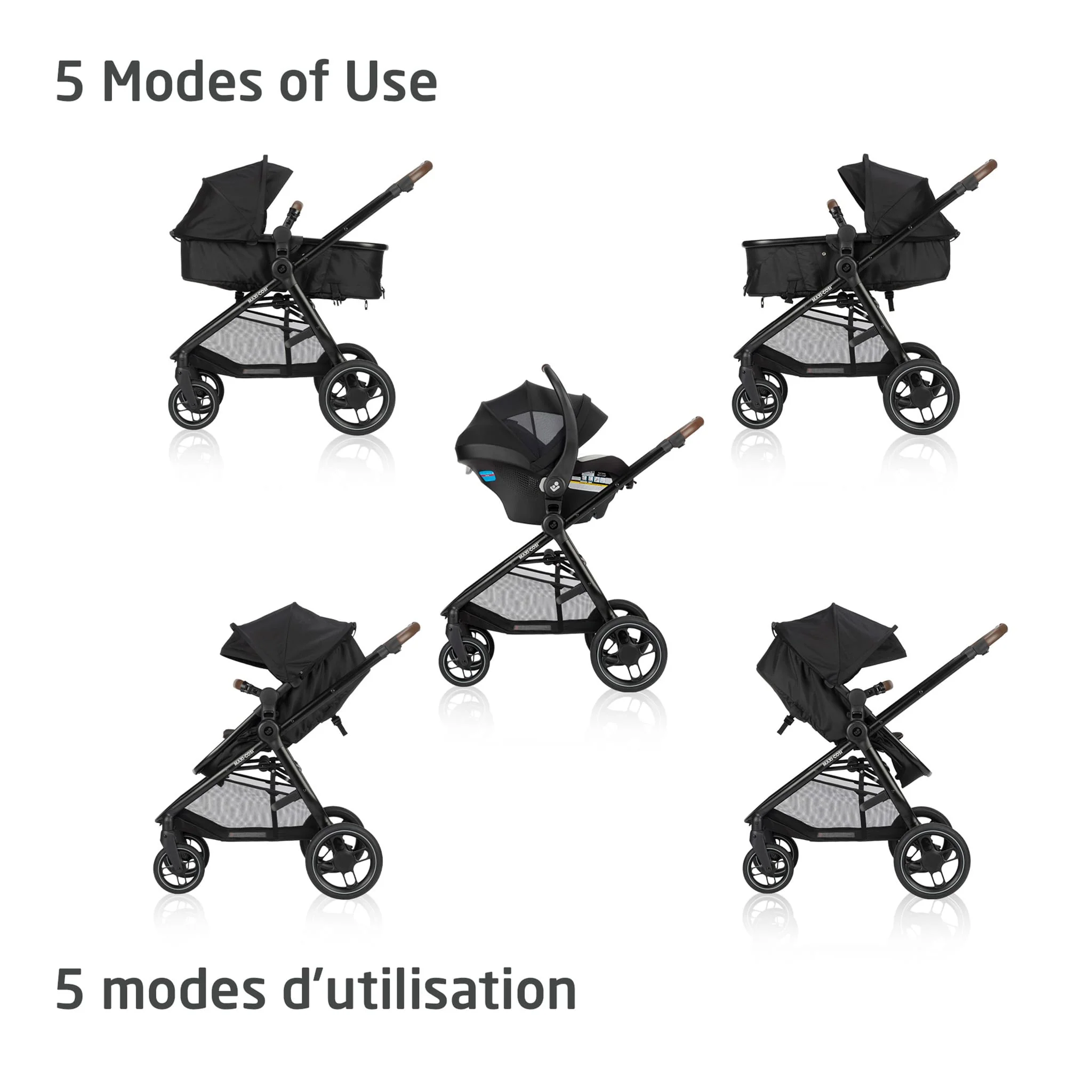 Système de Voyage Zelia Luxe 5 en 1 - Noir basalte - Image 2