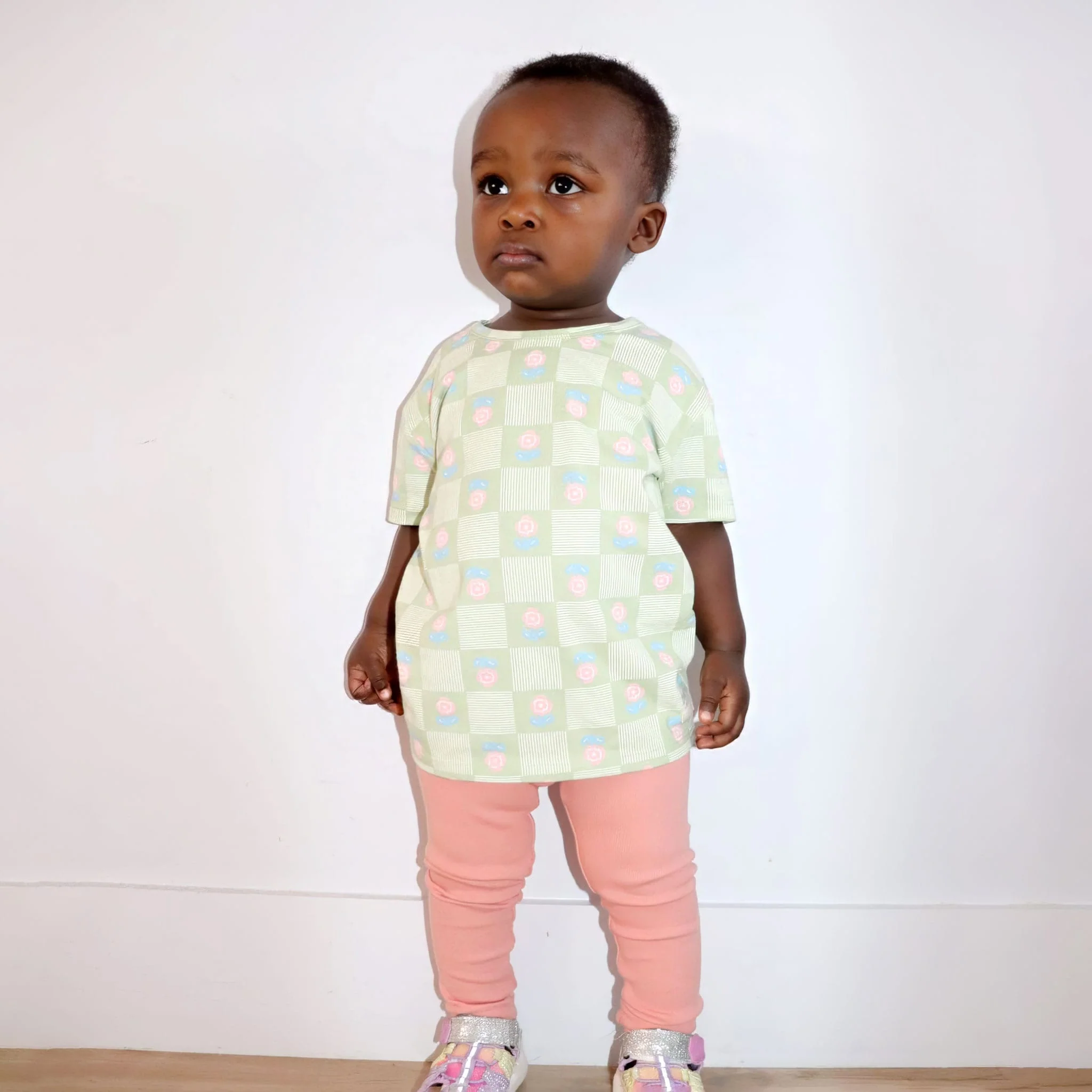 T-shirt Carreaux Floral 2-8ans - Image 7