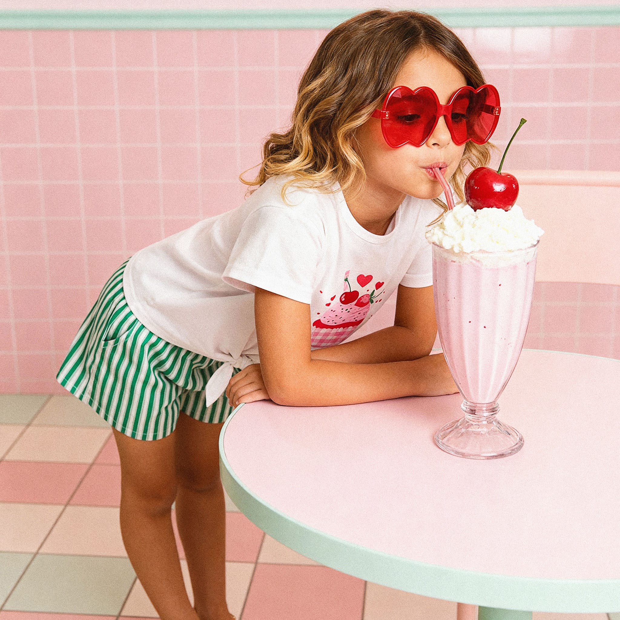 T-shirt Cupcake Cerise 3-6ans - Image 6