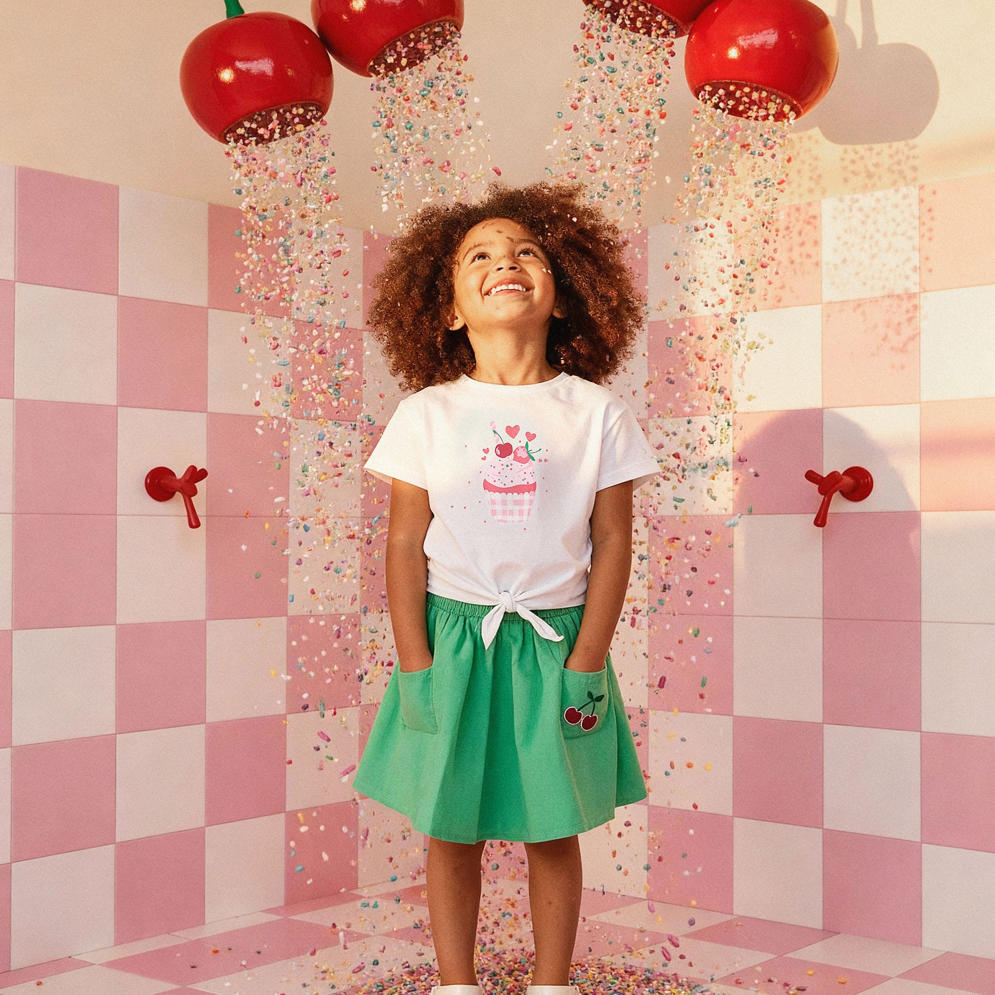 T-shirt Cupcake Cerise 3-6ans - Image 7