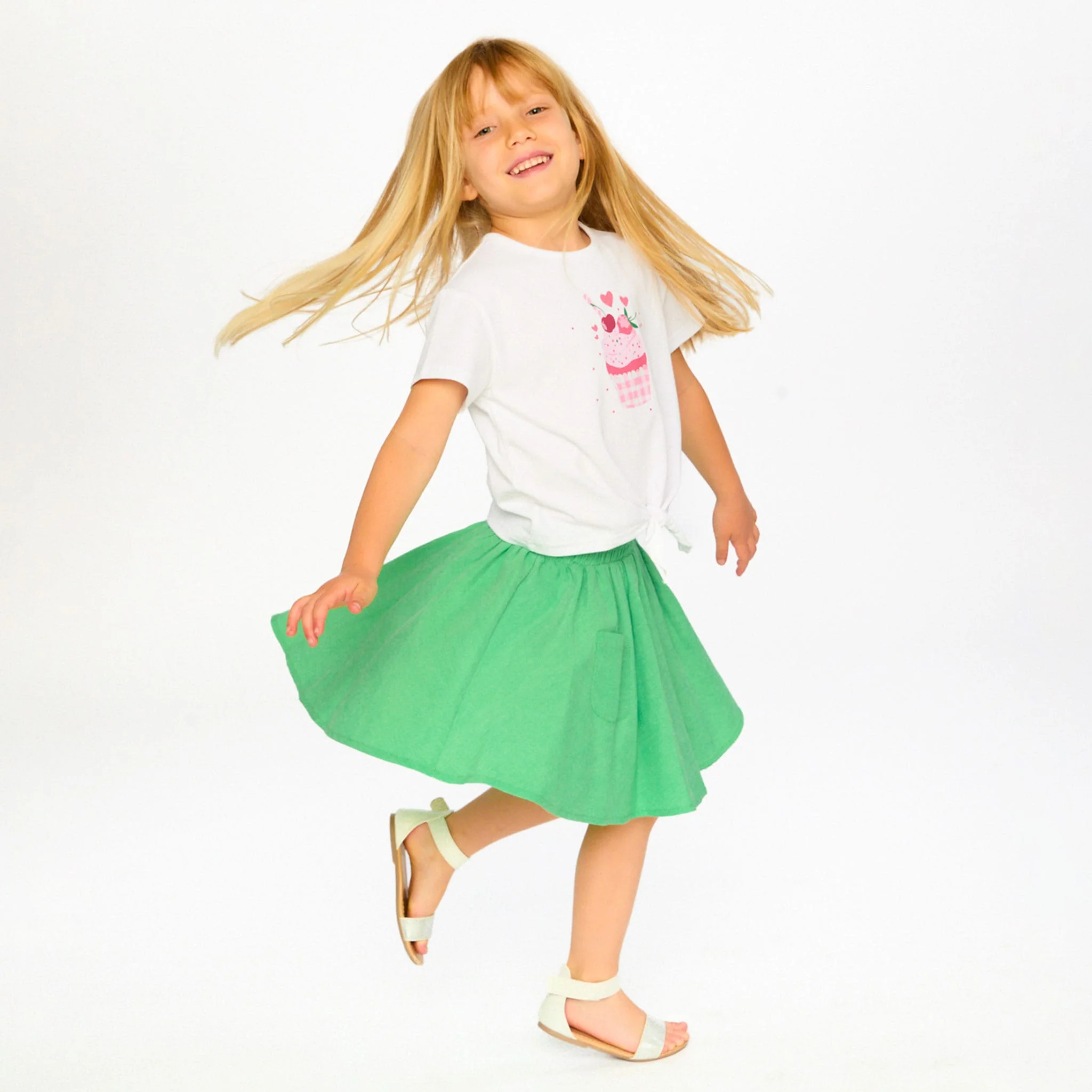 T-shirt Cupcake Cerise 7-10ans - Image 3