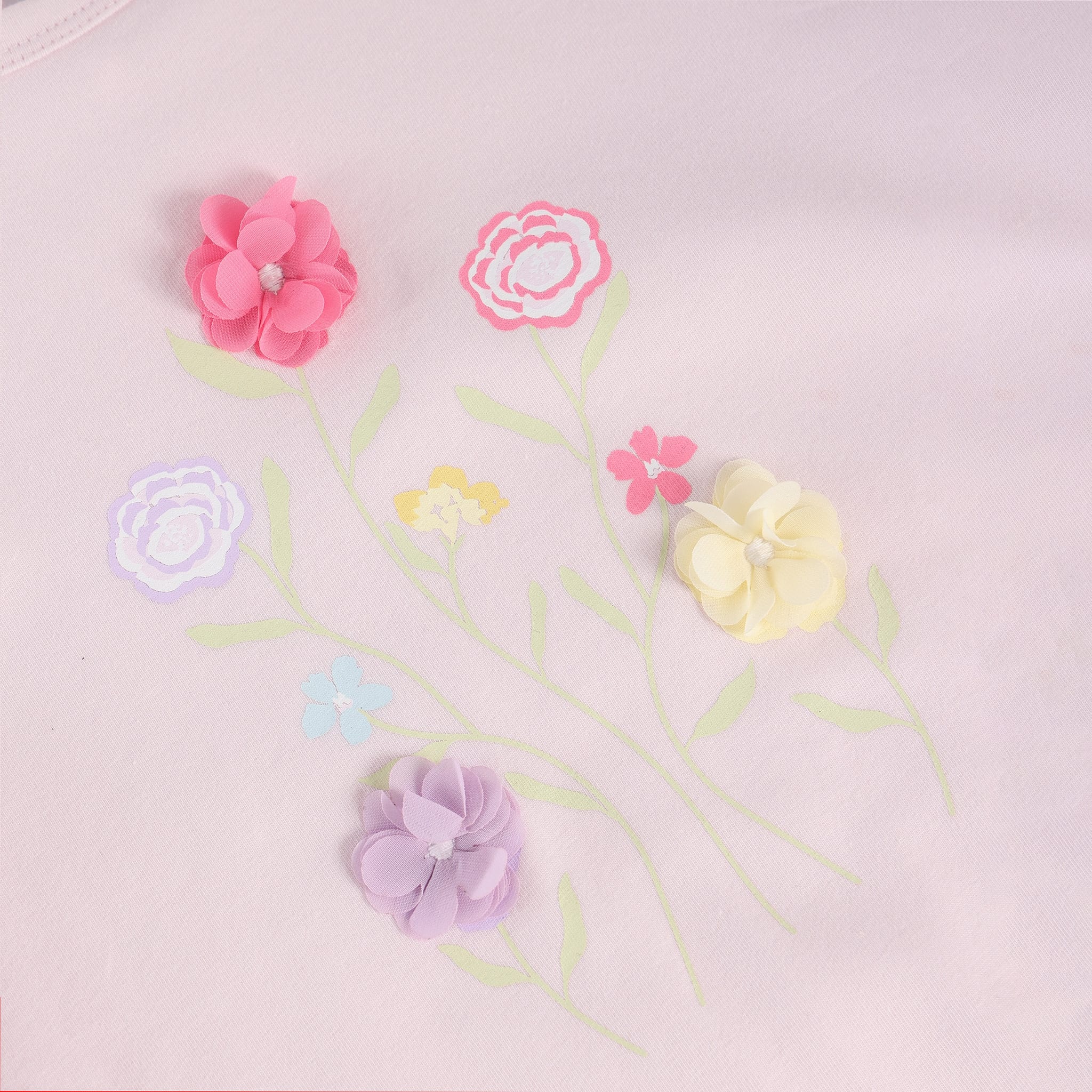 T-shirt Volant Fleurs 3-8ans - Image 2