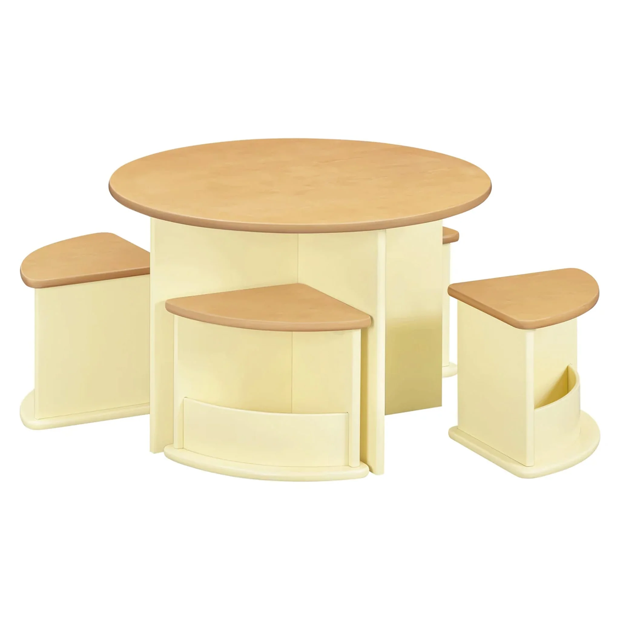Table de jeu emboĂźtable Nessa - Miel et Jaune