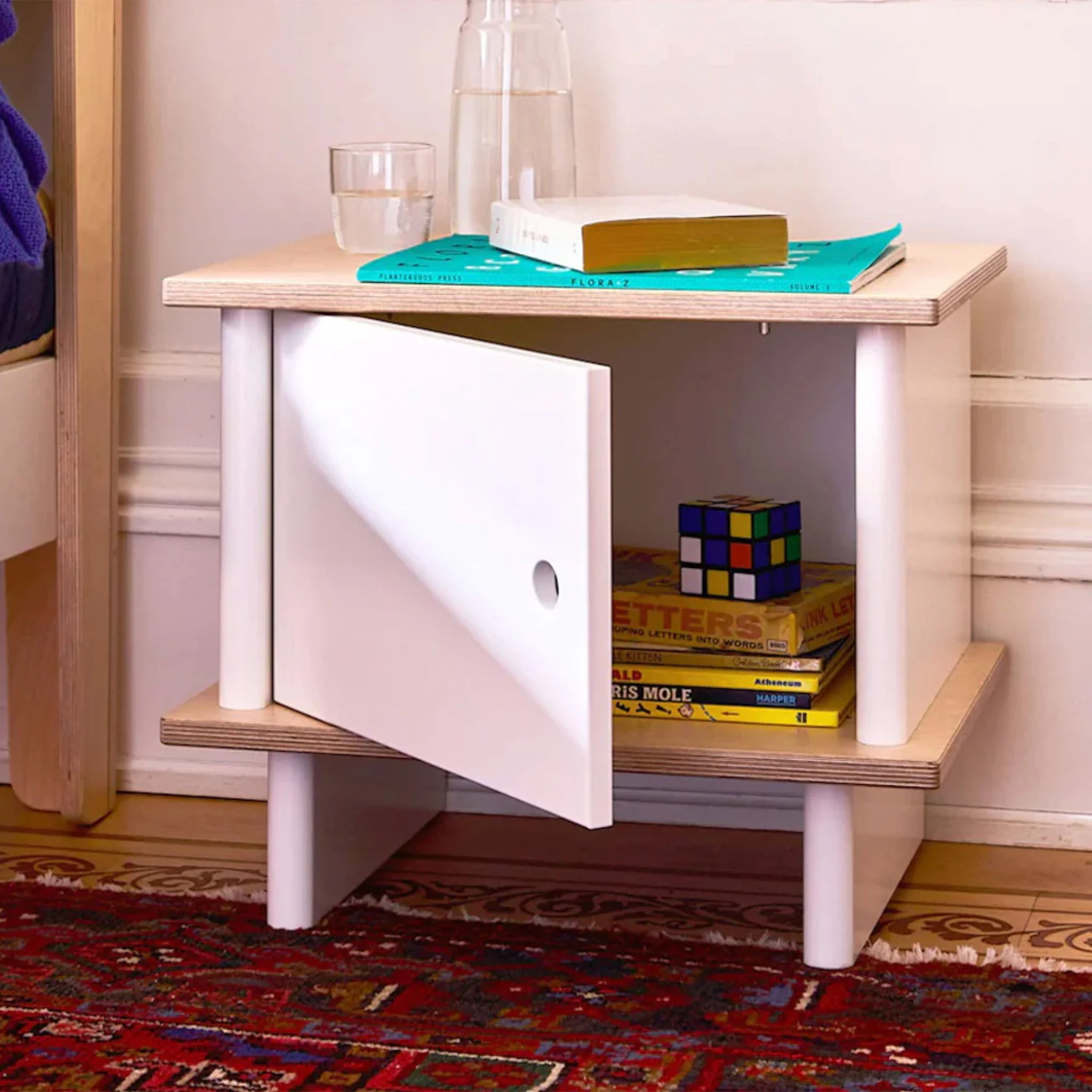 Table De Nuit ML - Blanc/ Naturel - Image 3