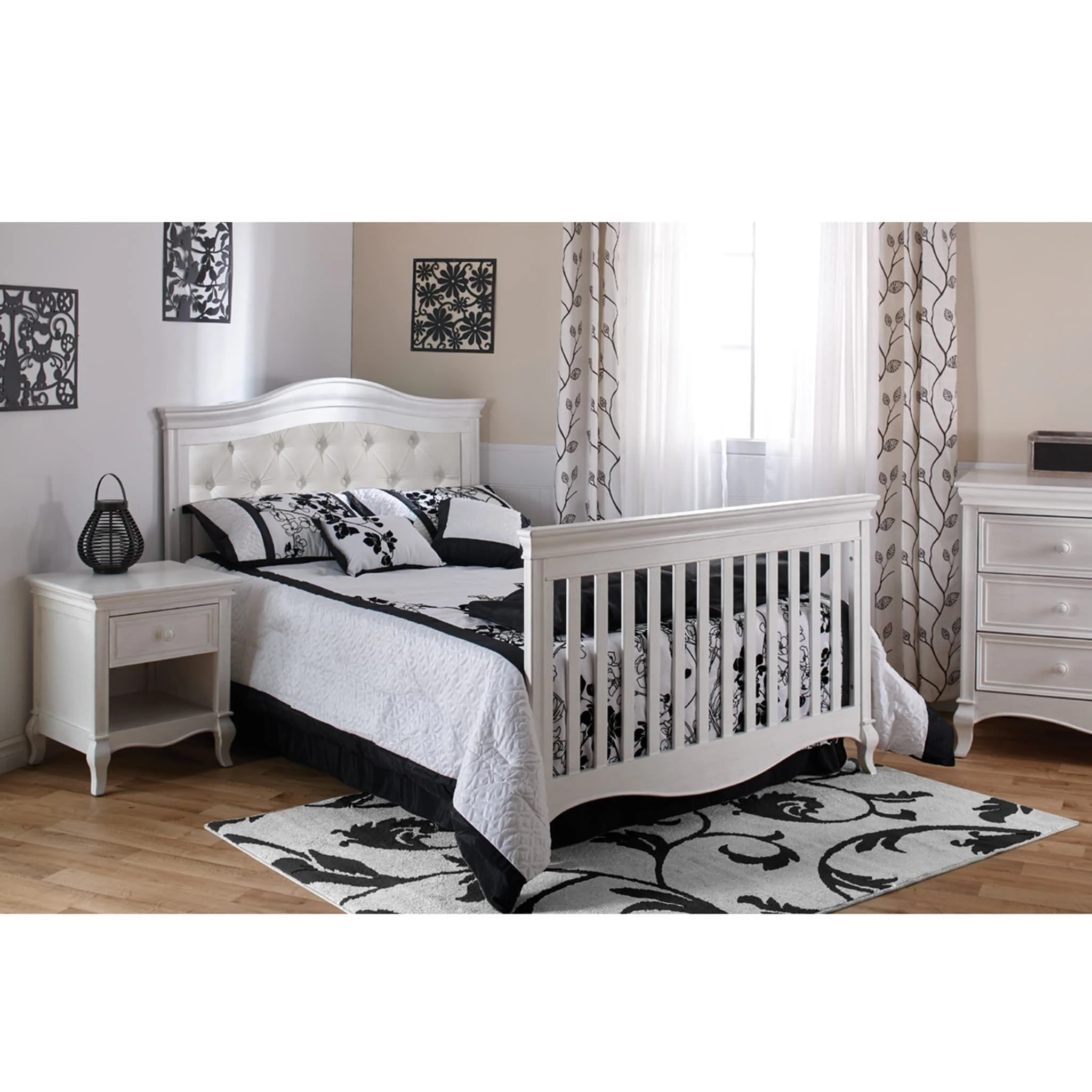 Table de Nuit Diamante - Blanc Vintage - Image 3