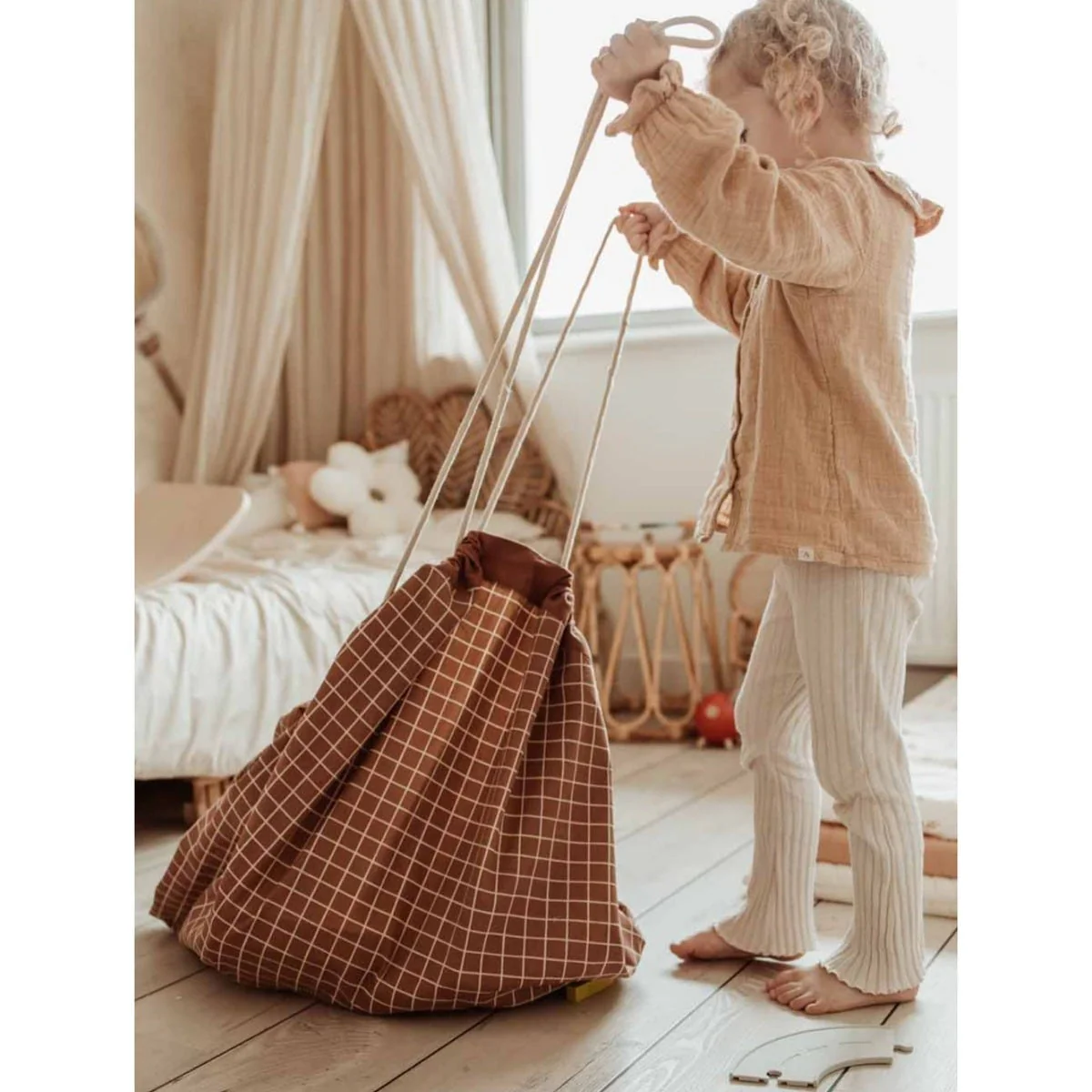 Tapis Play N go Rangement - Marron - Image 11