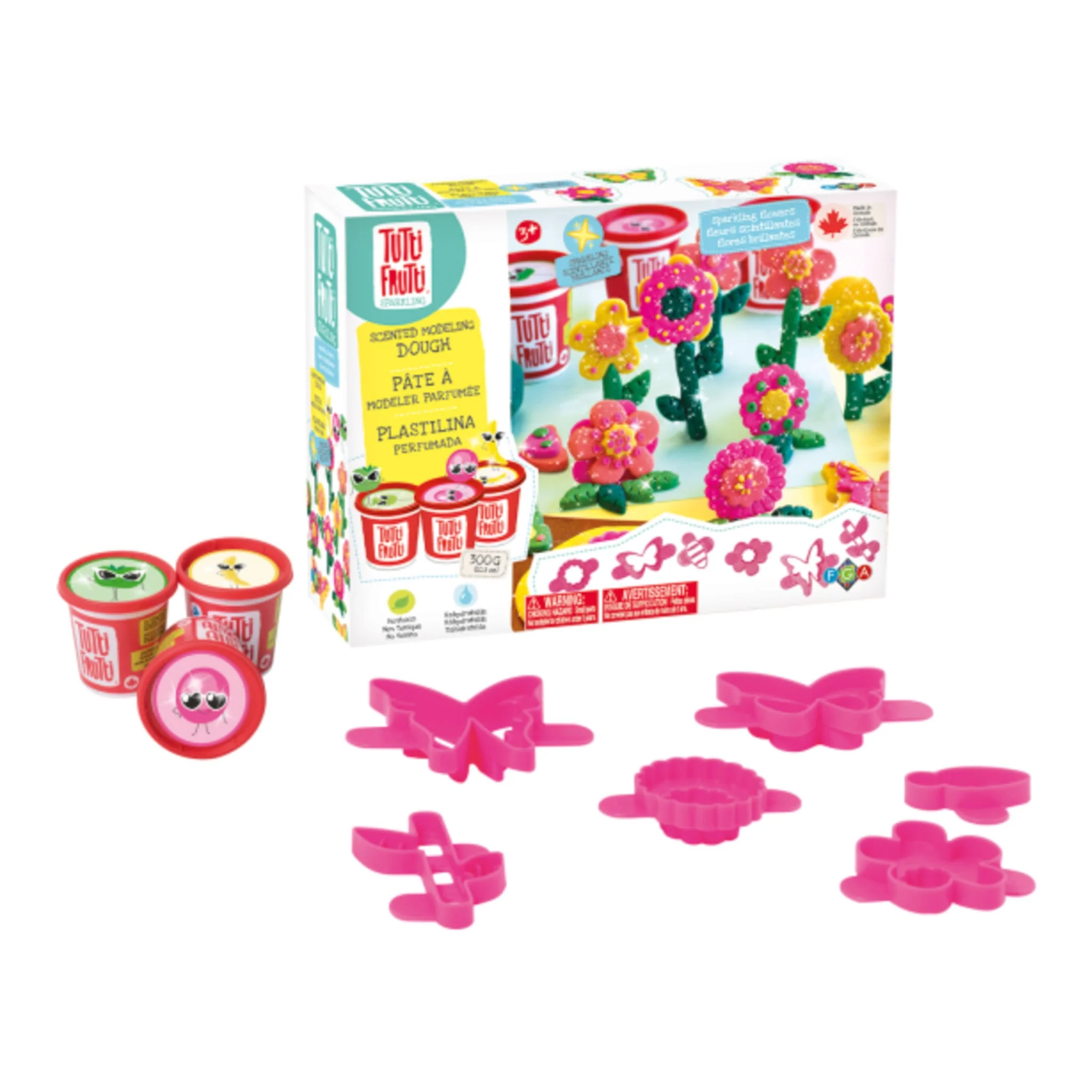 Trio Pâtes Modeler Fleurs Scintillantes