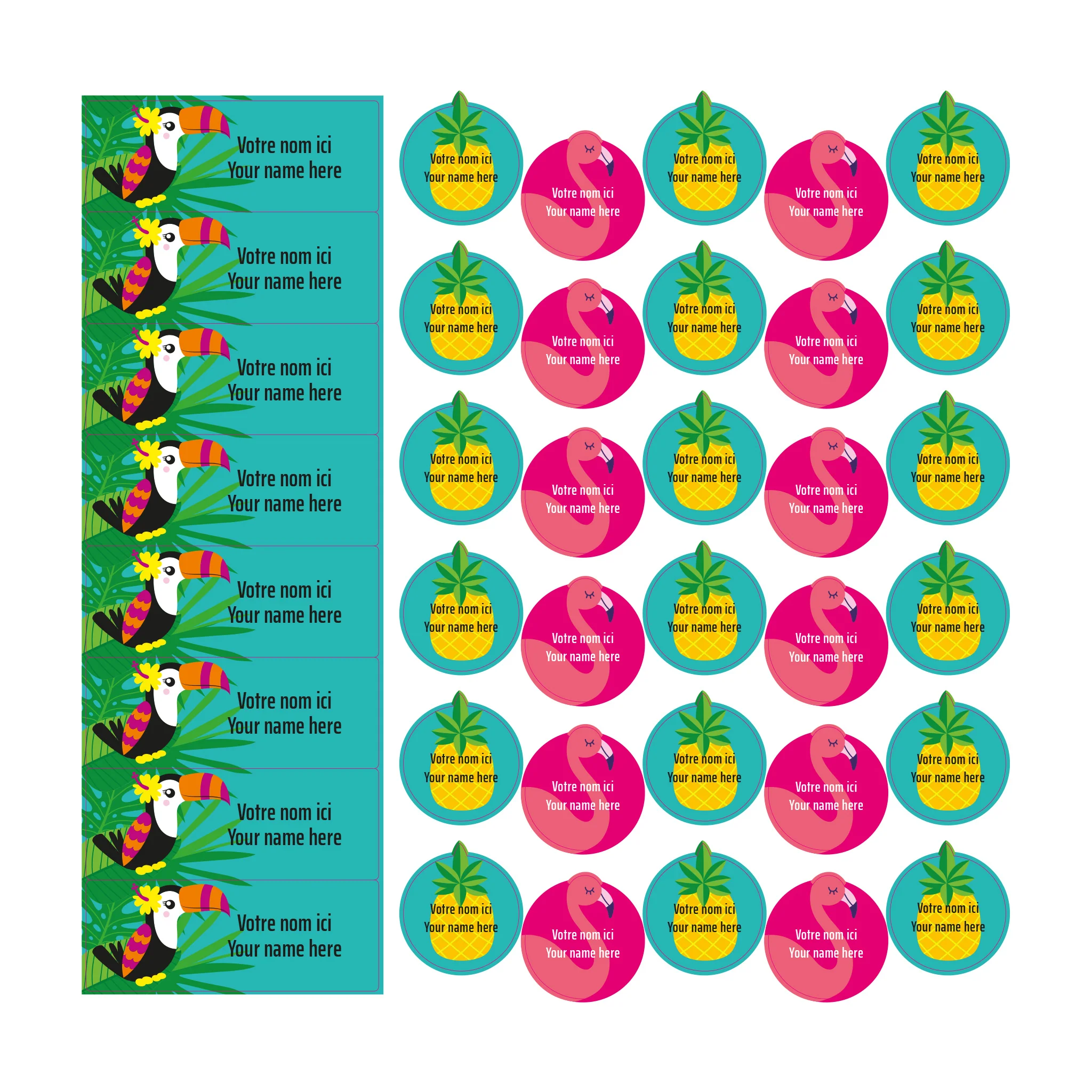 Étiquettes Scolaire - Tropical - Image 4