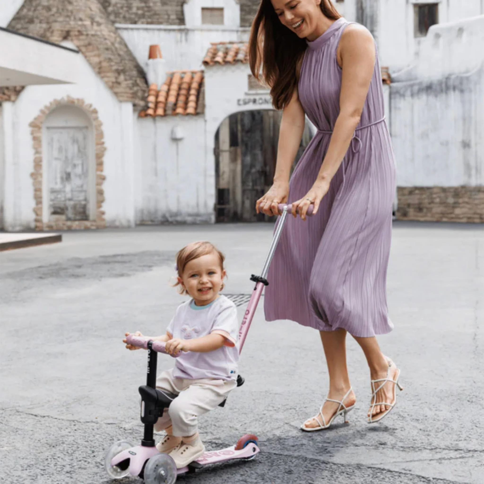 Trottinette Mini Rock&go LED - Dusty Rose - Image 14