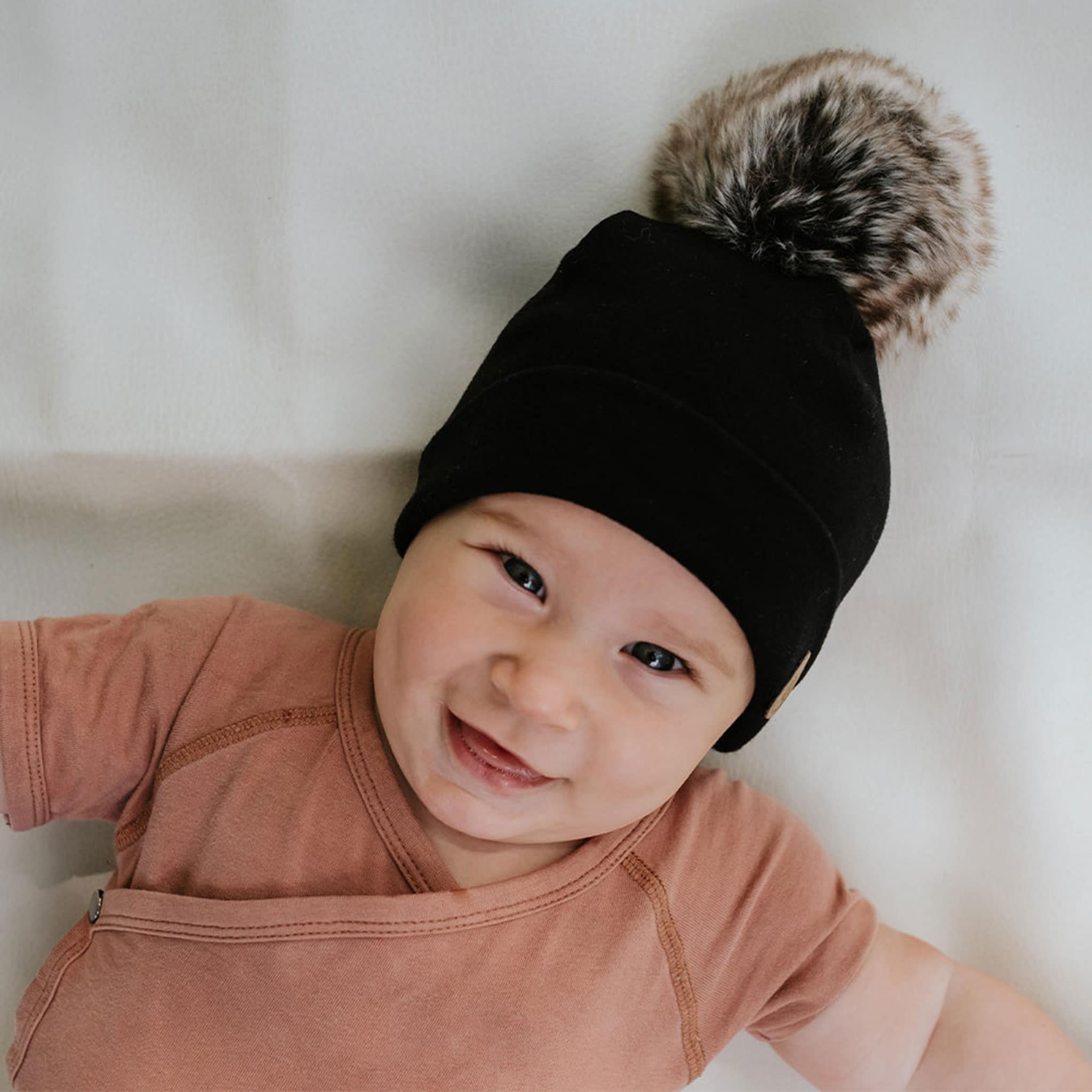 Tuque Pompon 0-6mois - Onyx Noir - Image 2