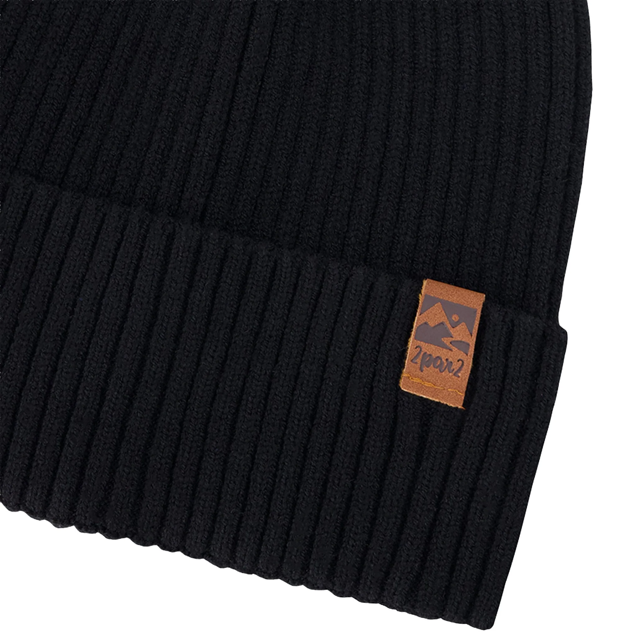 Tuque Tricot Noir 2-14ans - Image 4