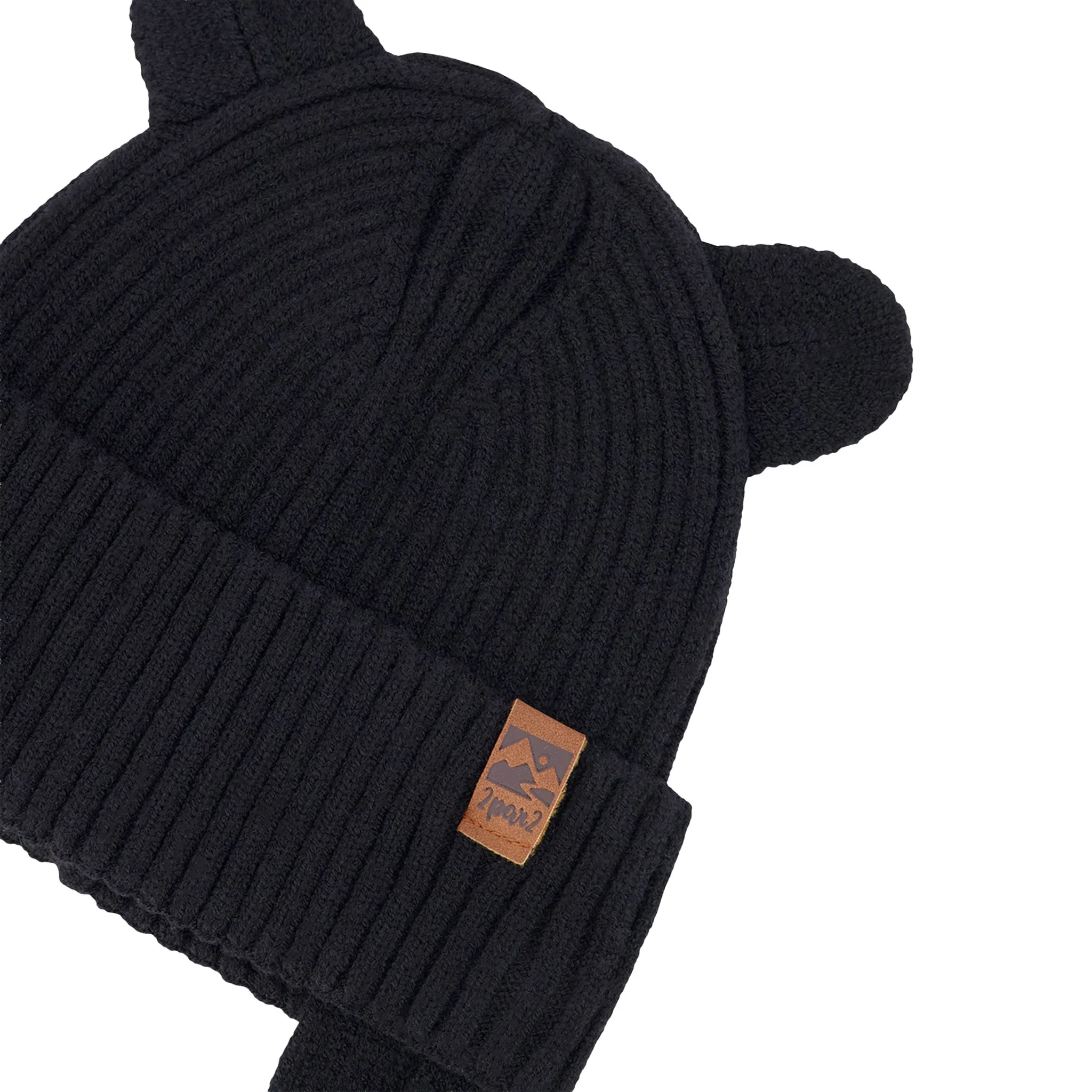 Tuque Tricot Noir 6-24mois - Image 4