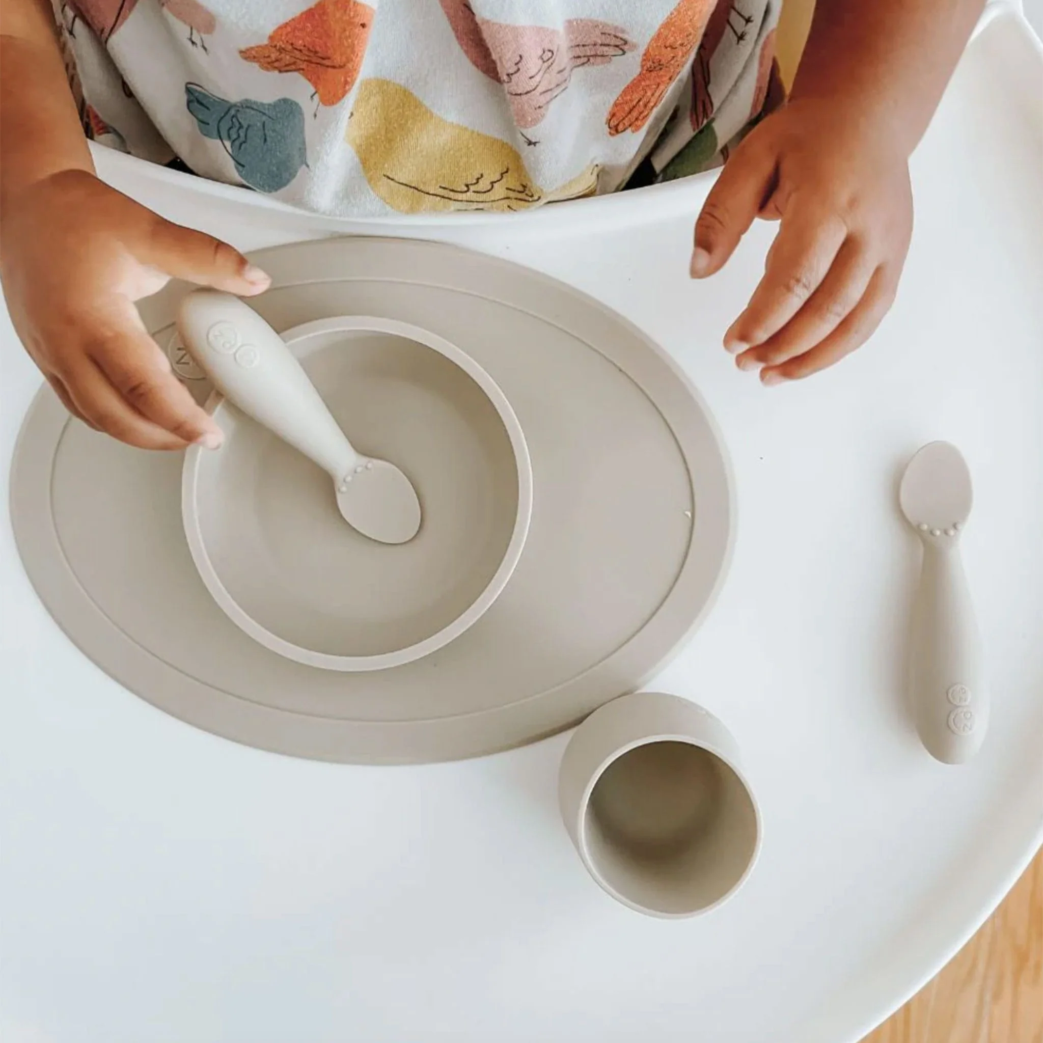 Verre d'Apprentissage en Silicone Tiny Cup - Avoine - Image 3