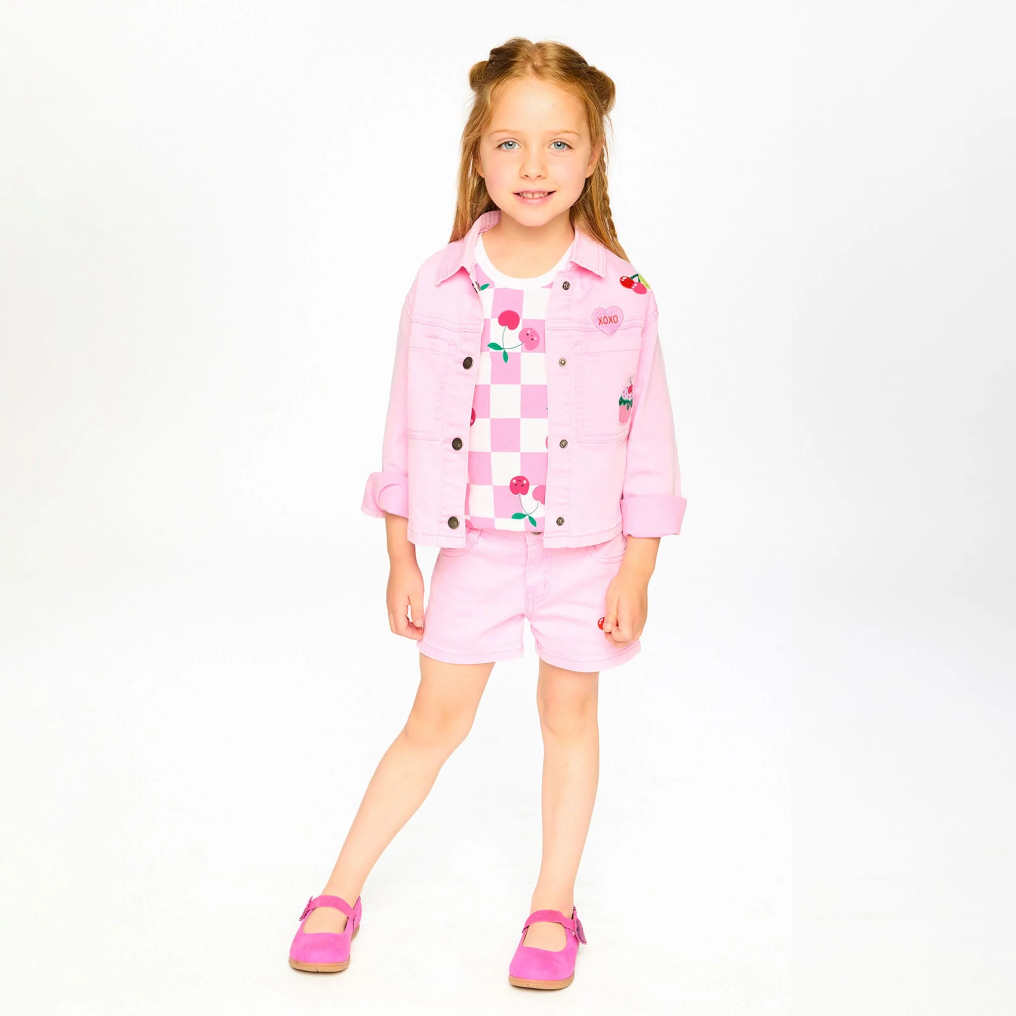 Veste Denim Rose Cerise 2-7ans - Image 2