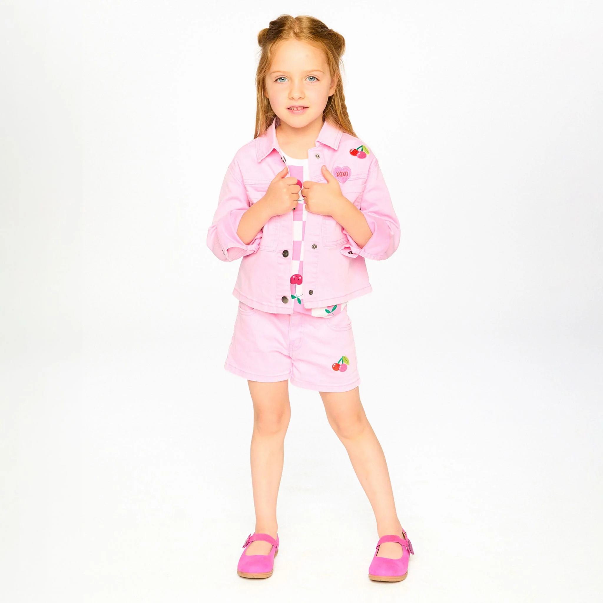 Veste Denim Rose Cerise 7-10ans - Image 3