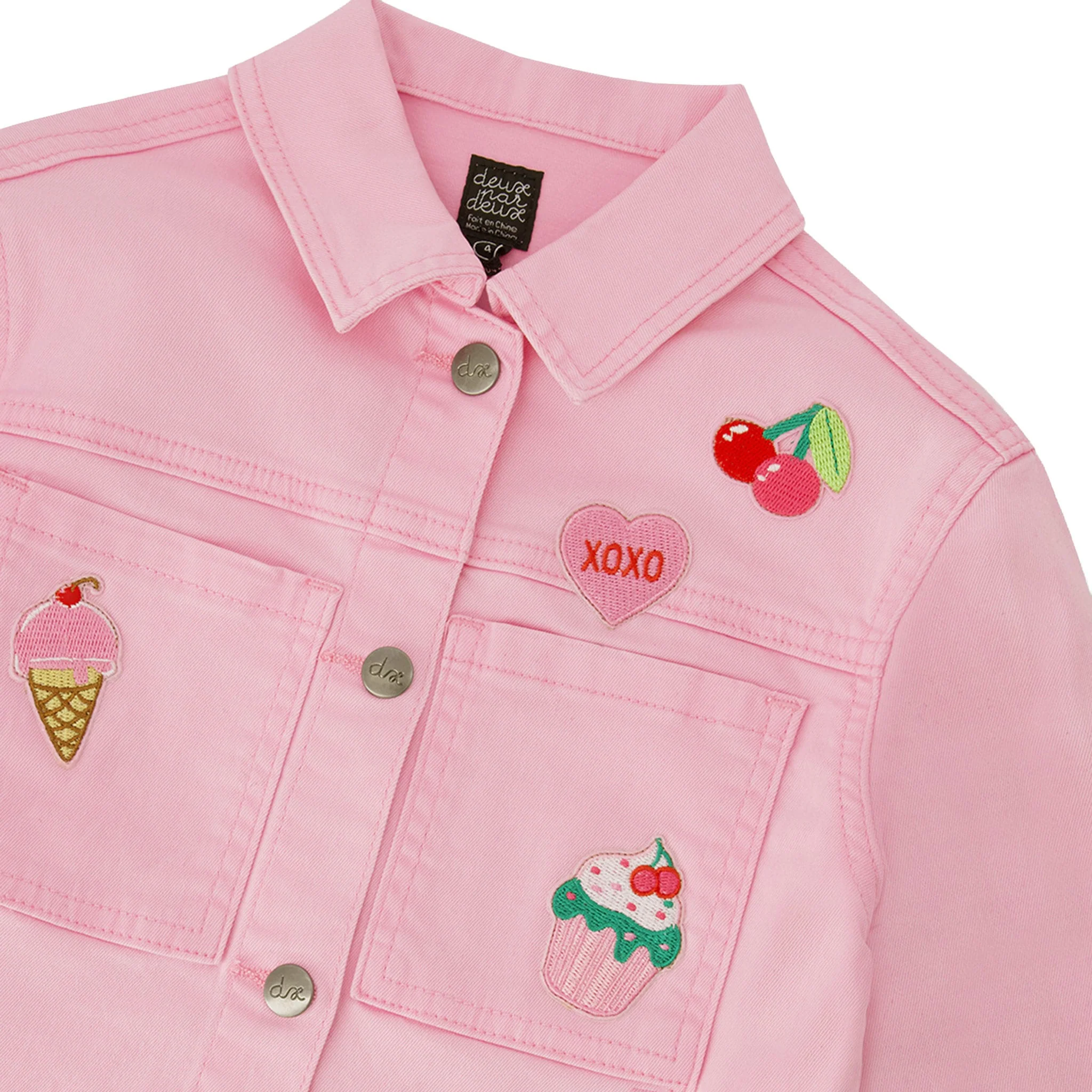 Veste Denim Rose Cerise 7-10ans - Image 6