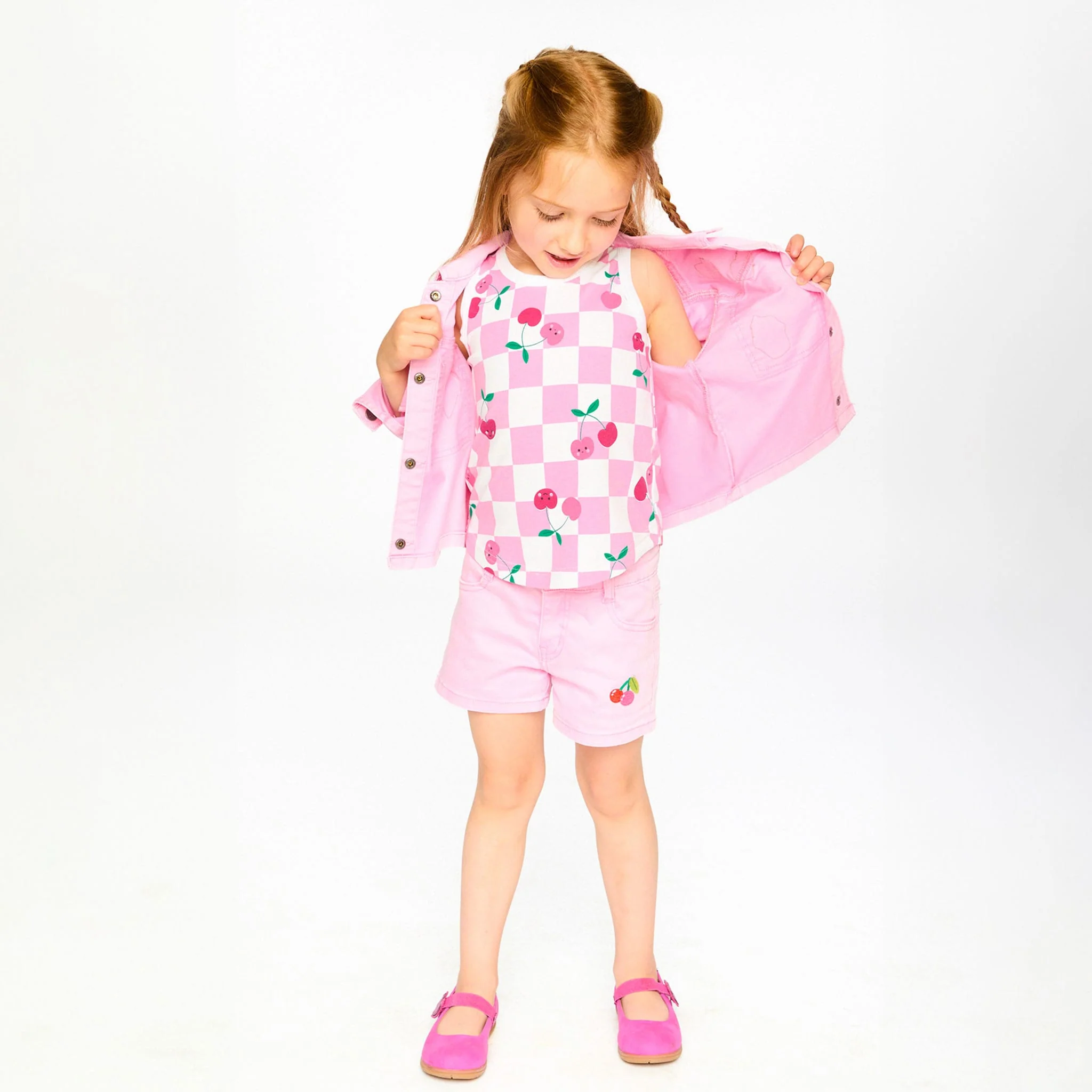 Veste Denim Rose Cerise 7-10ans - Image 7
