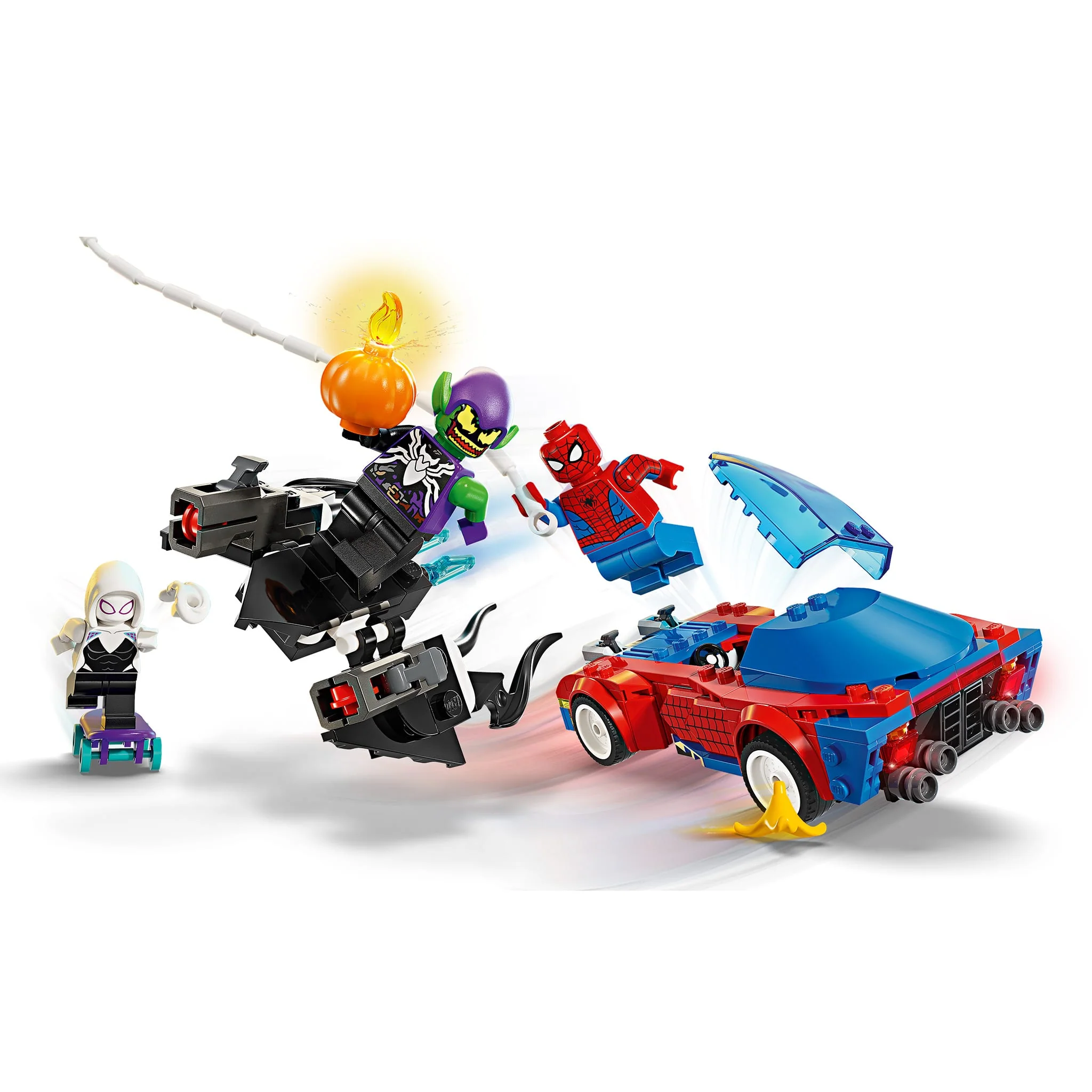 LEGO® Marvel La voiture de course de Spider-Man et le Bouffon vert venomisé - Image 9