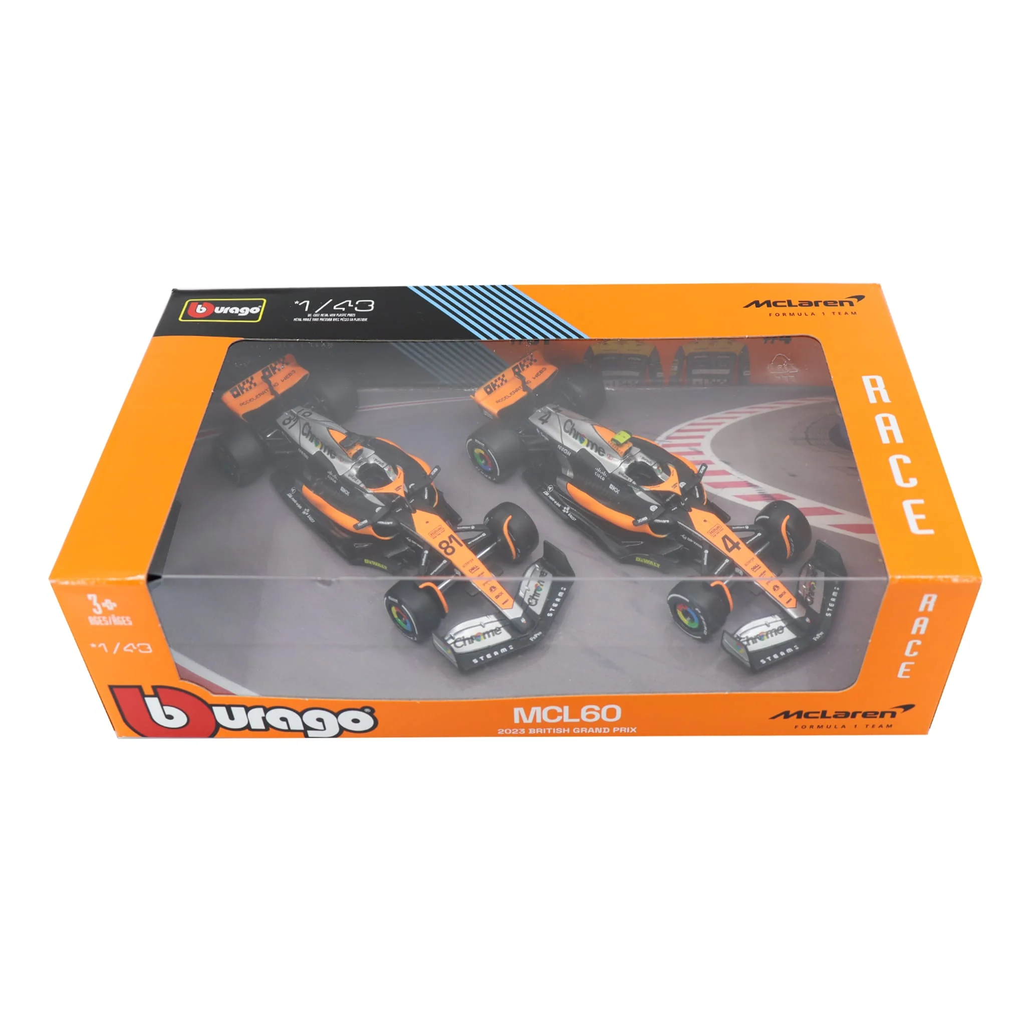 Ensemble de 2 Modèles Voitures MCL60 - Oscar Piastri / Lando Norris